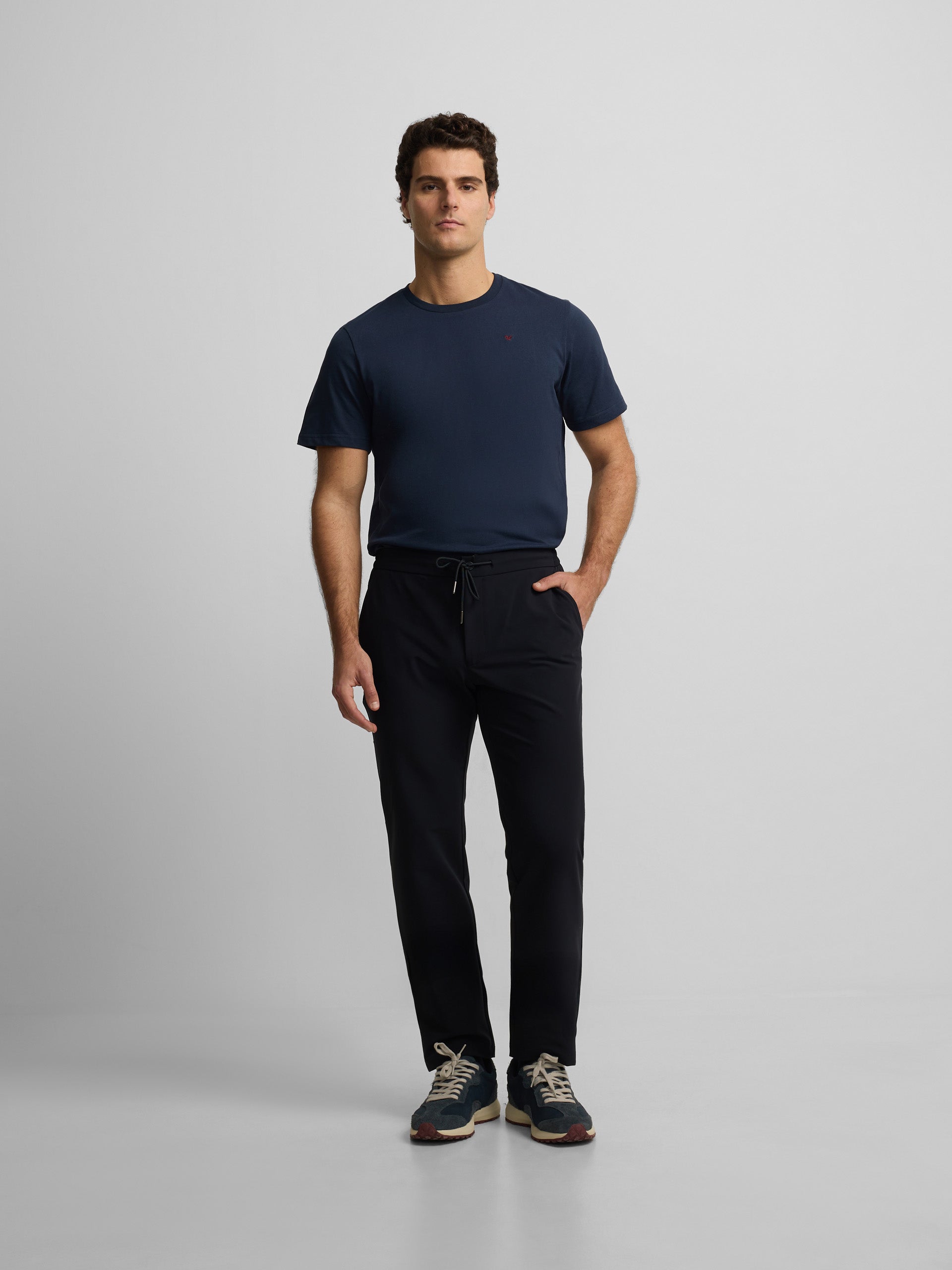 Navy blue technical trousers