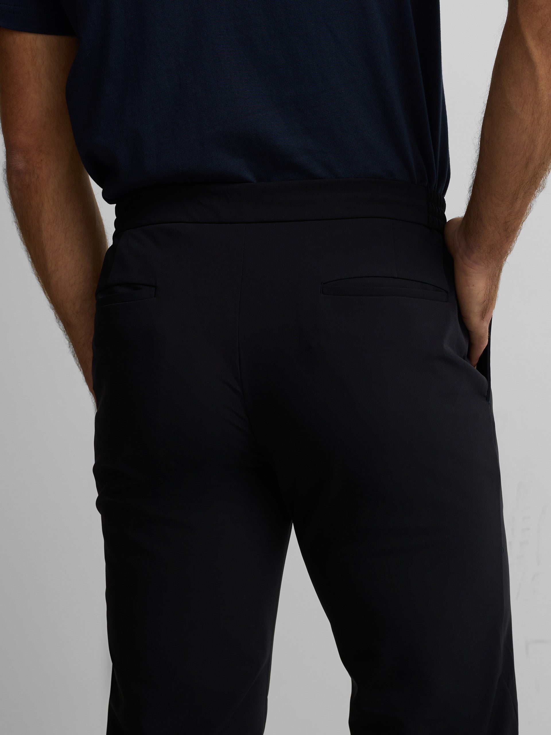 Navy blue technical trousers