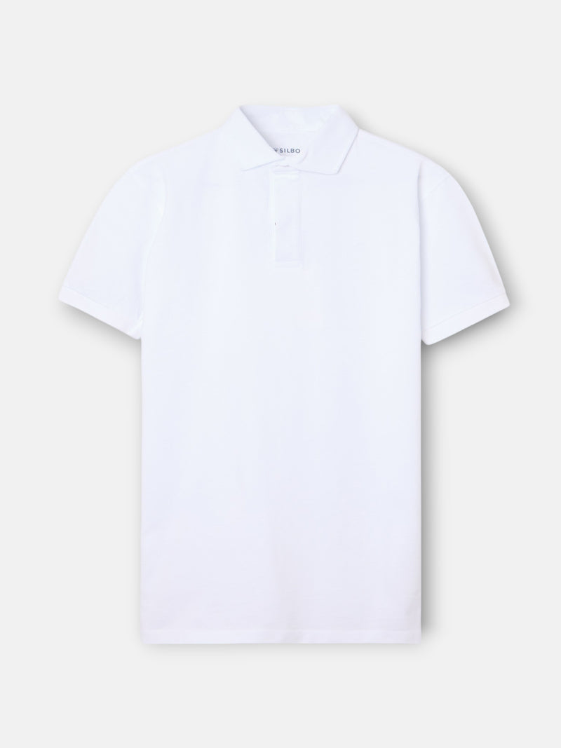 Polo de manga curta suite branco