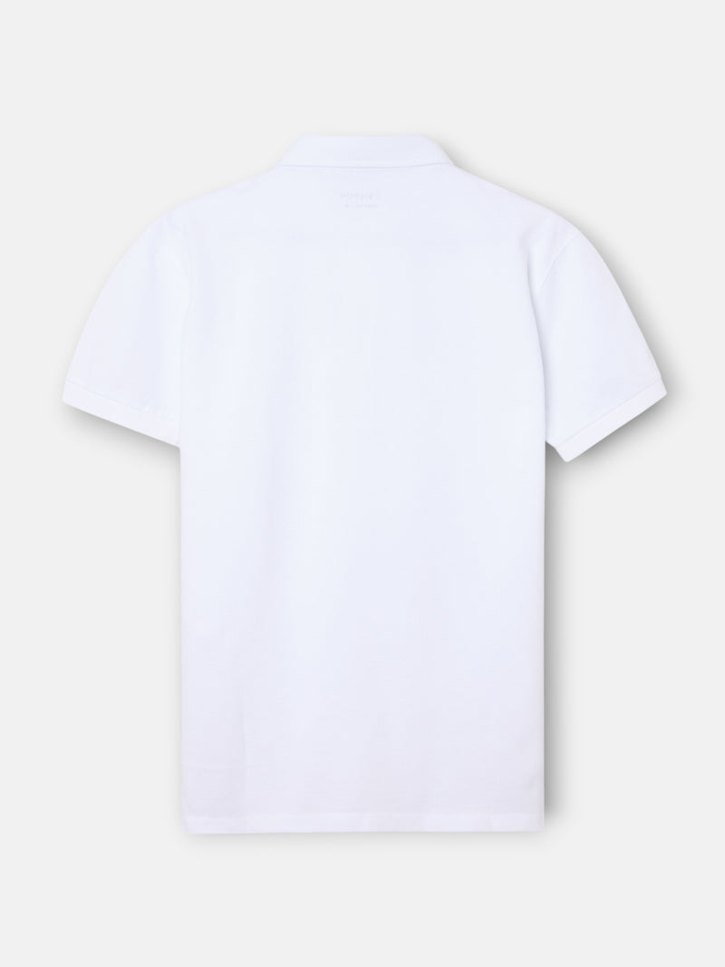 Polo de manga curta suite branco