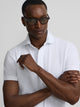 White short-sleeved polo shirt suite