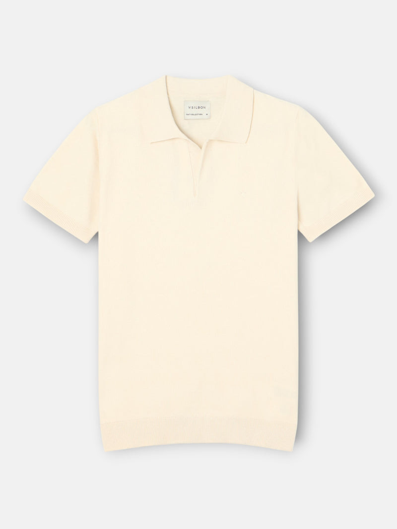 Polo de estrutura única bege