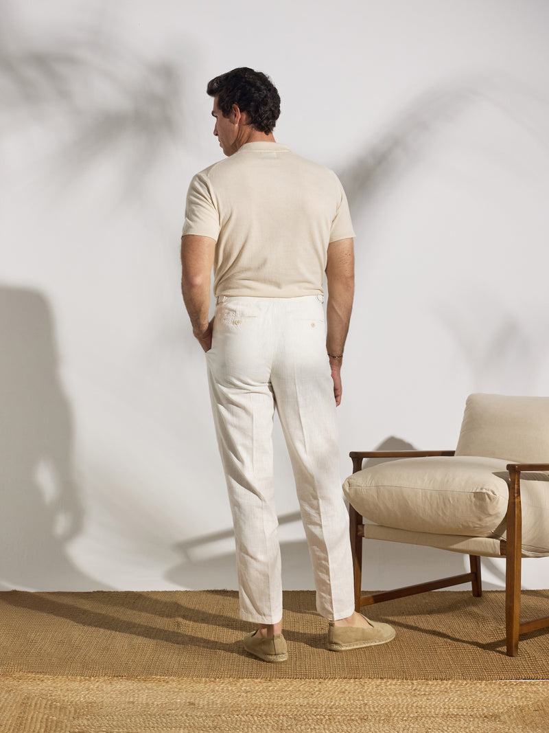 Polo de estrutura única bege