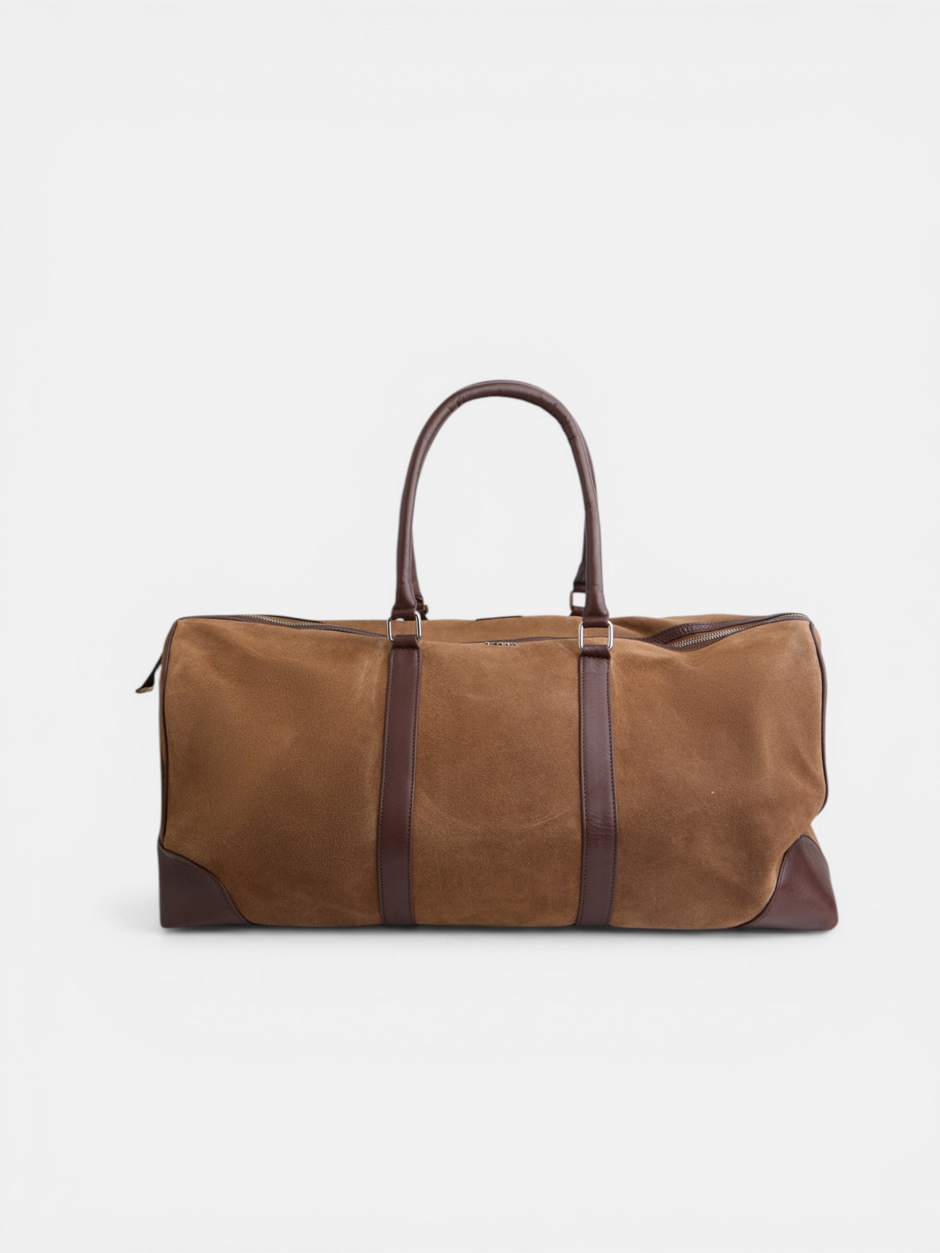 Sac de voyage en cuir business marron foncé