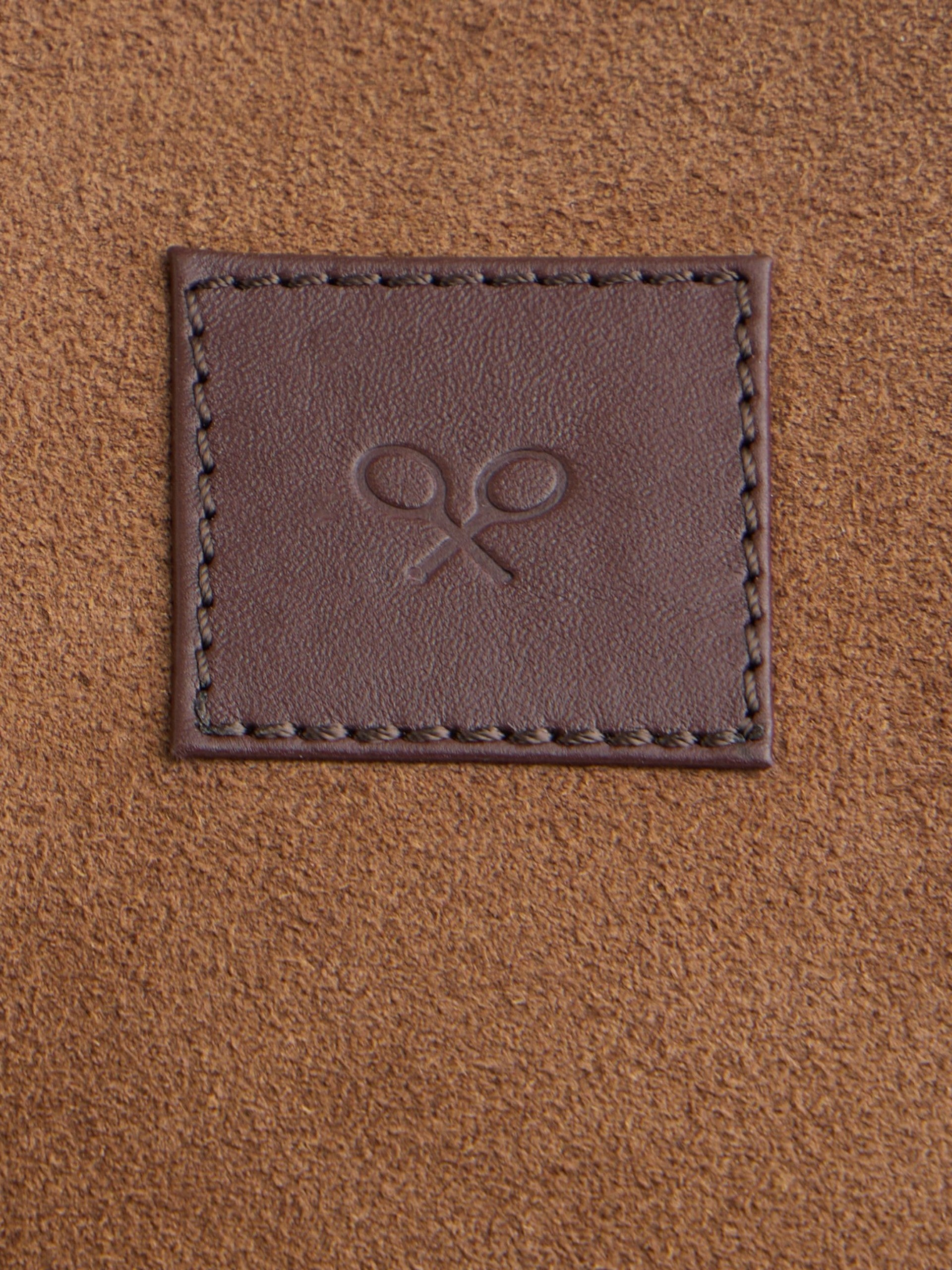 Dark brown leather business backpack