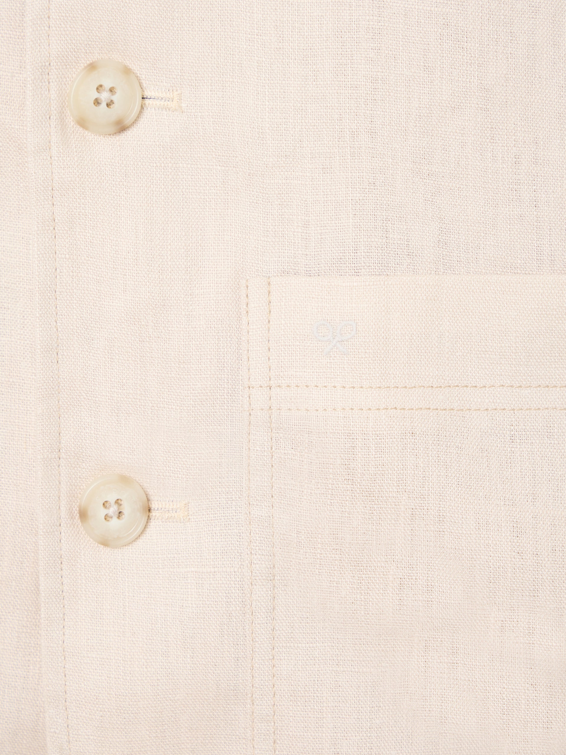 Sobrecamisa unique lino bolsillos beige