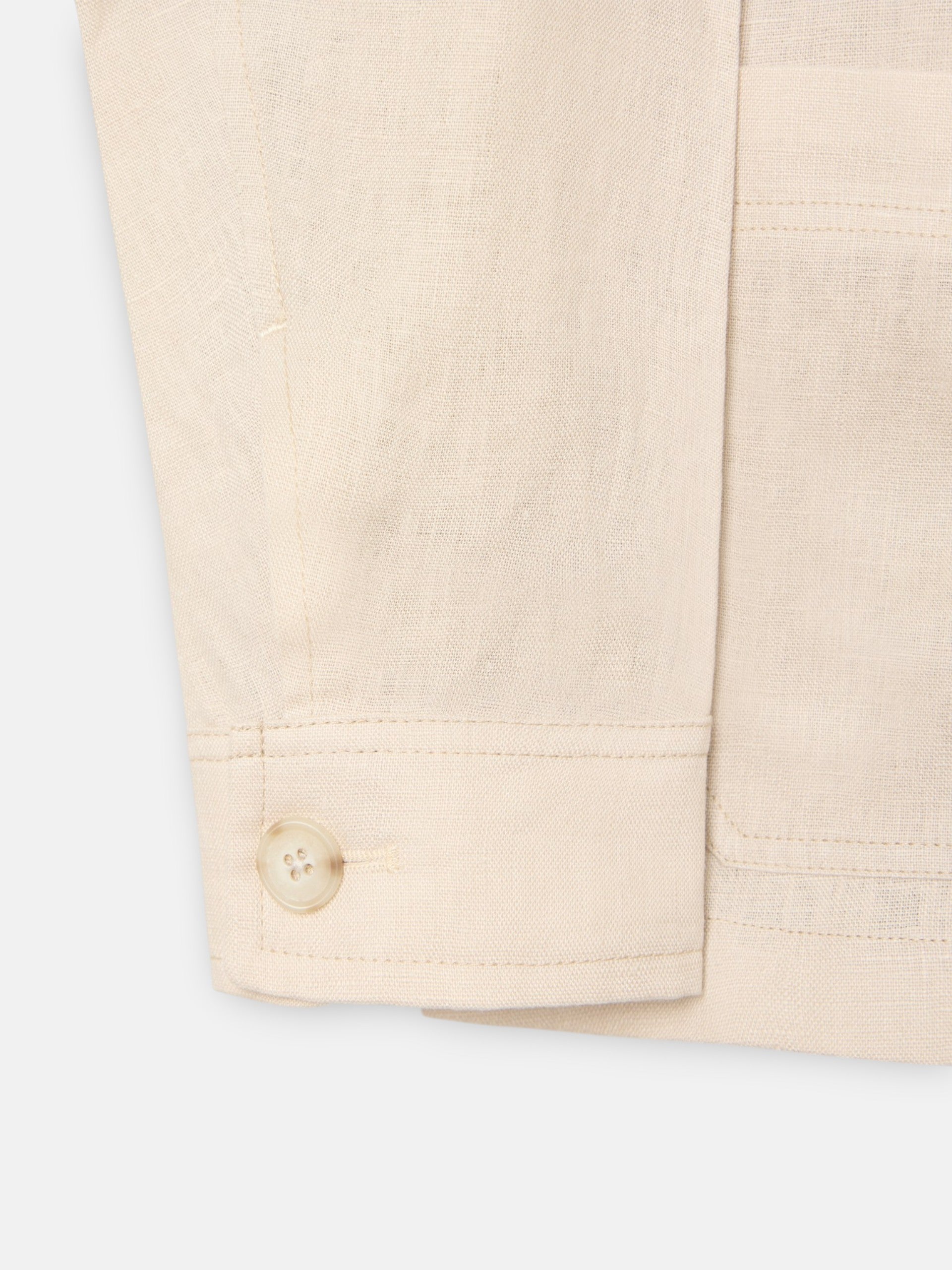 Sobrecamisa unique lino bolsillos beige