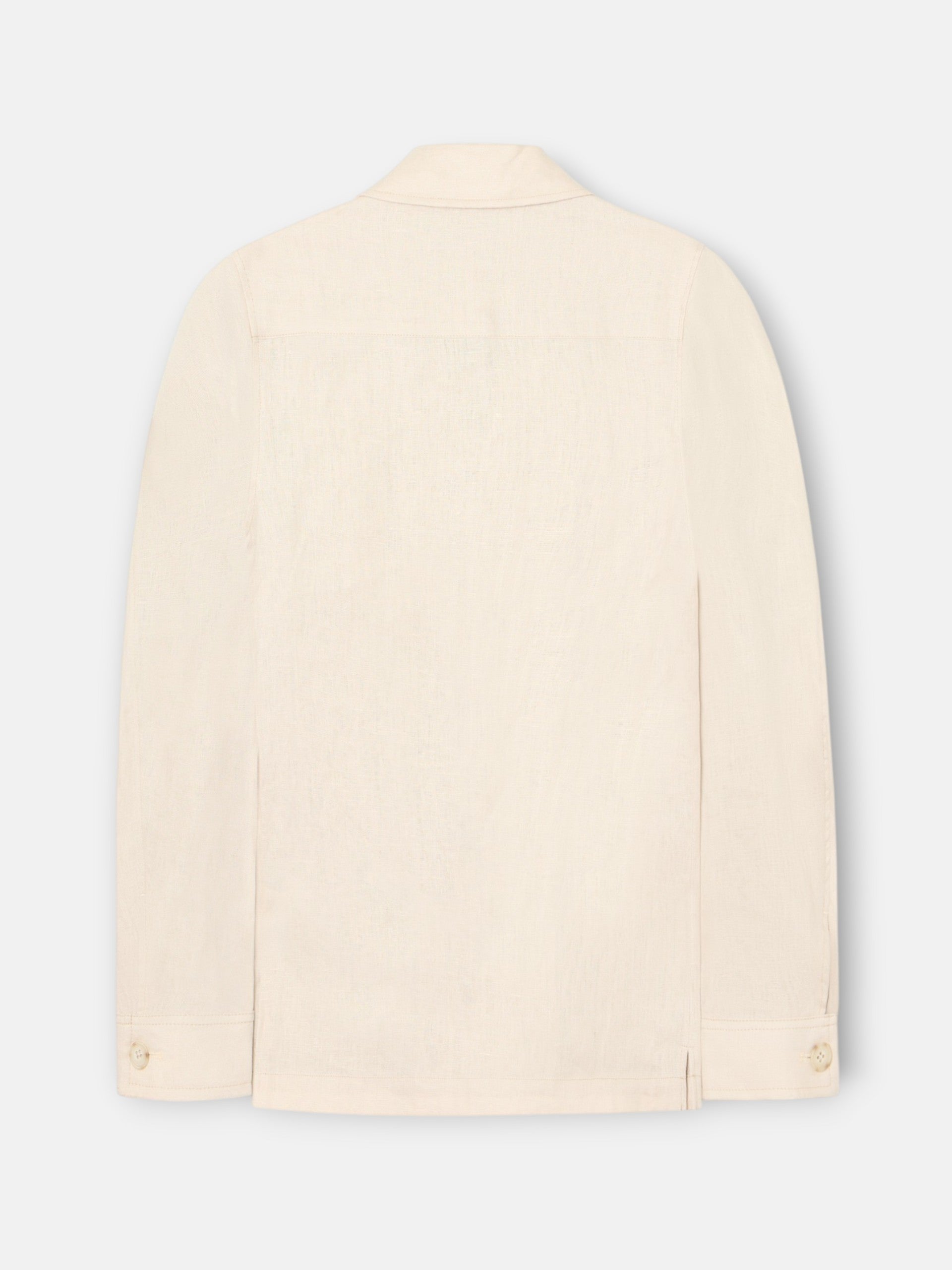 Sobrecamisa unique lino bolsillos beige