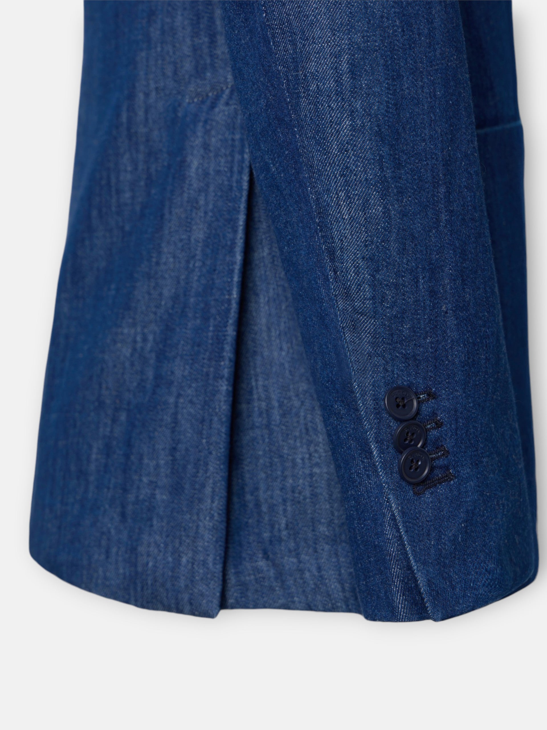 Blazer en denim bleu délavé moyen style américain