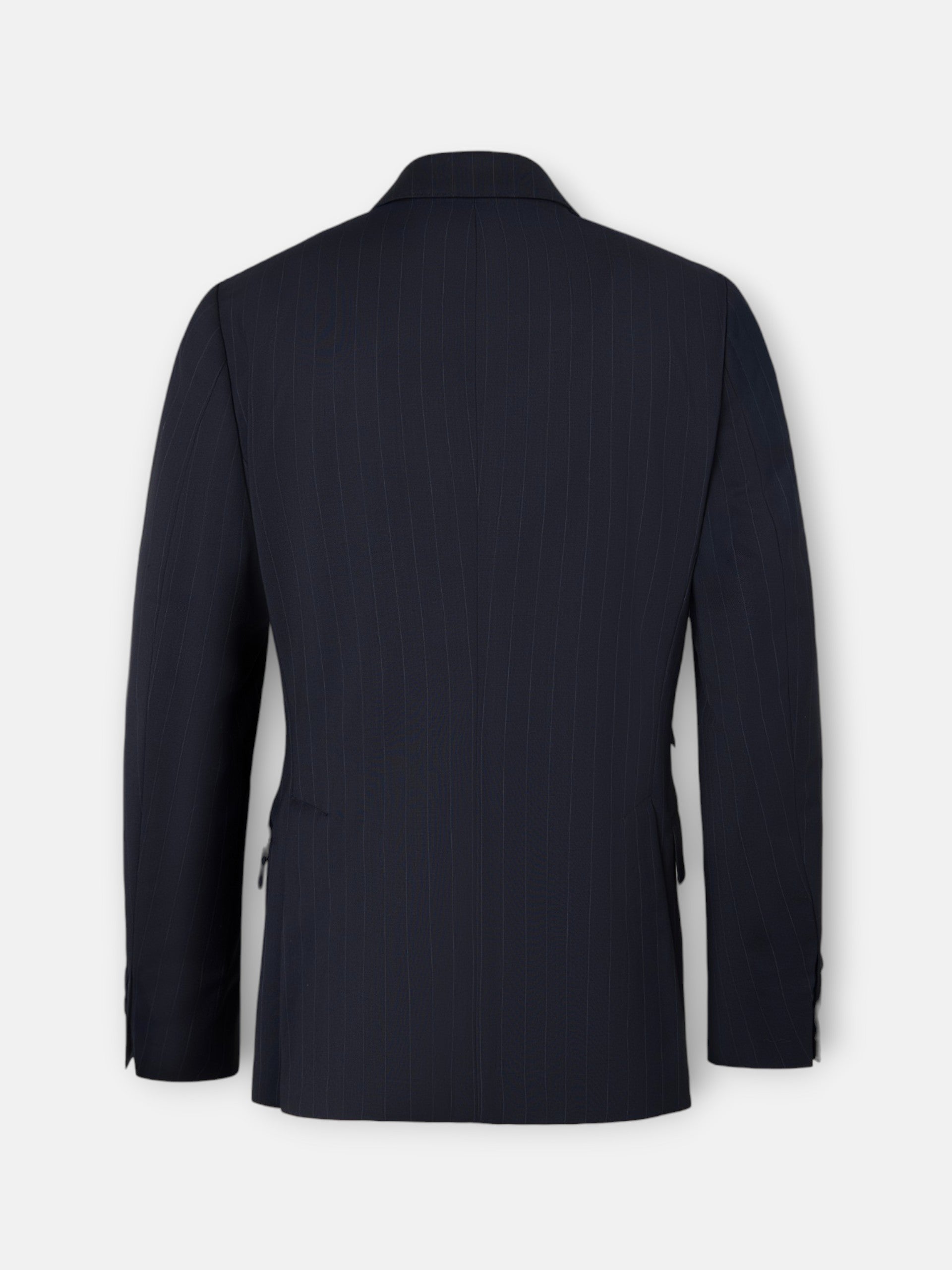 Veste de costume bleu marine à fines rayures