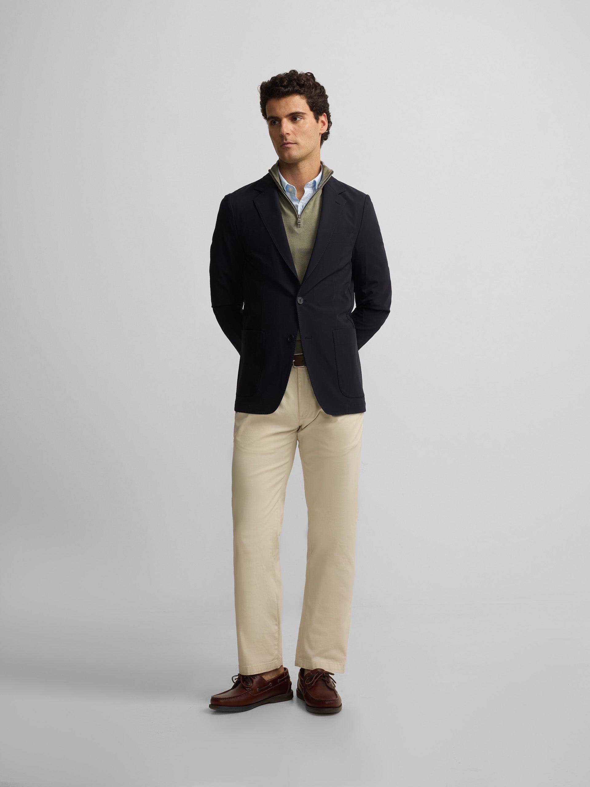 Blazer técnico azul-marinho