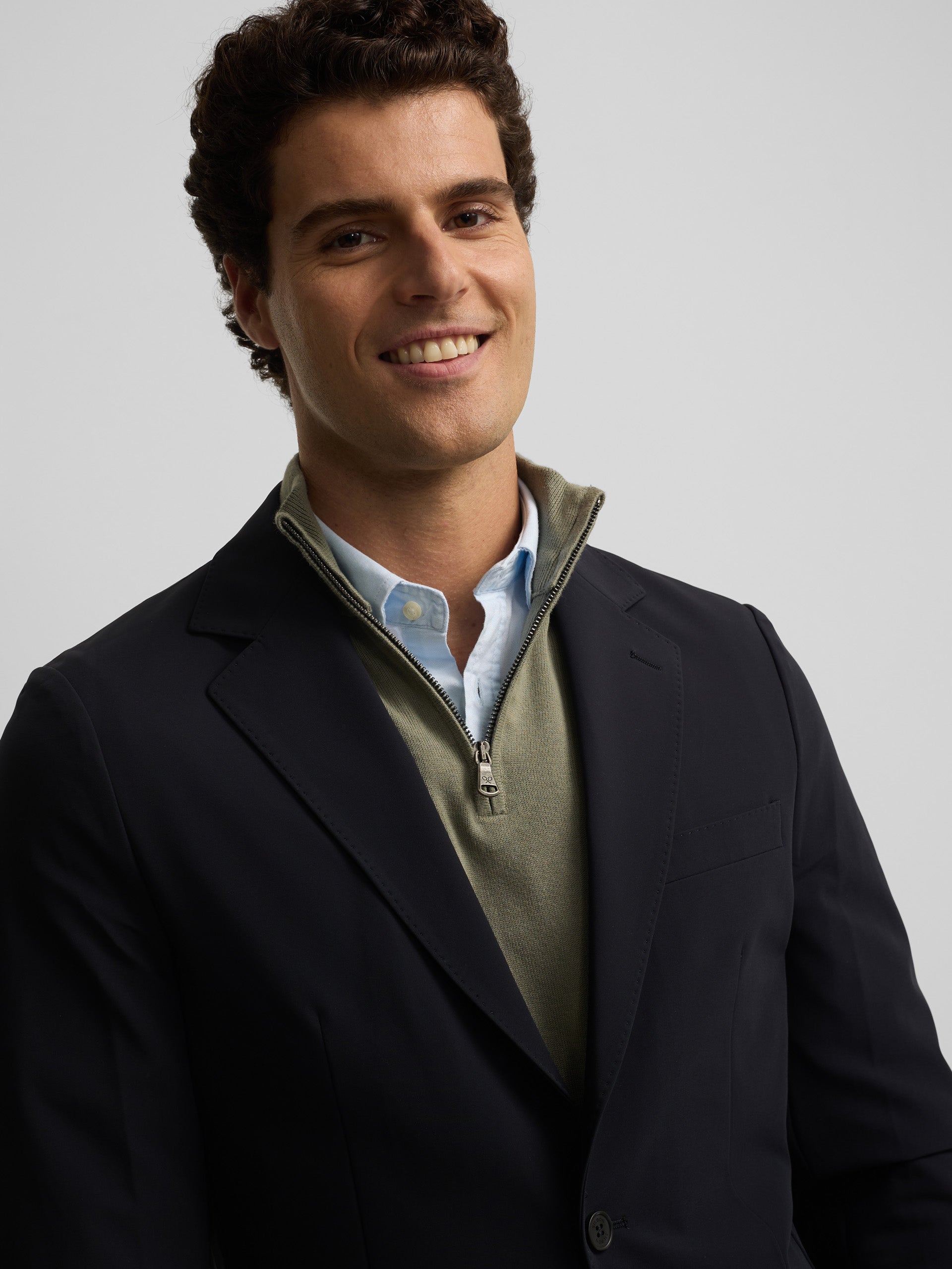 Blazer técnico azul-marinho