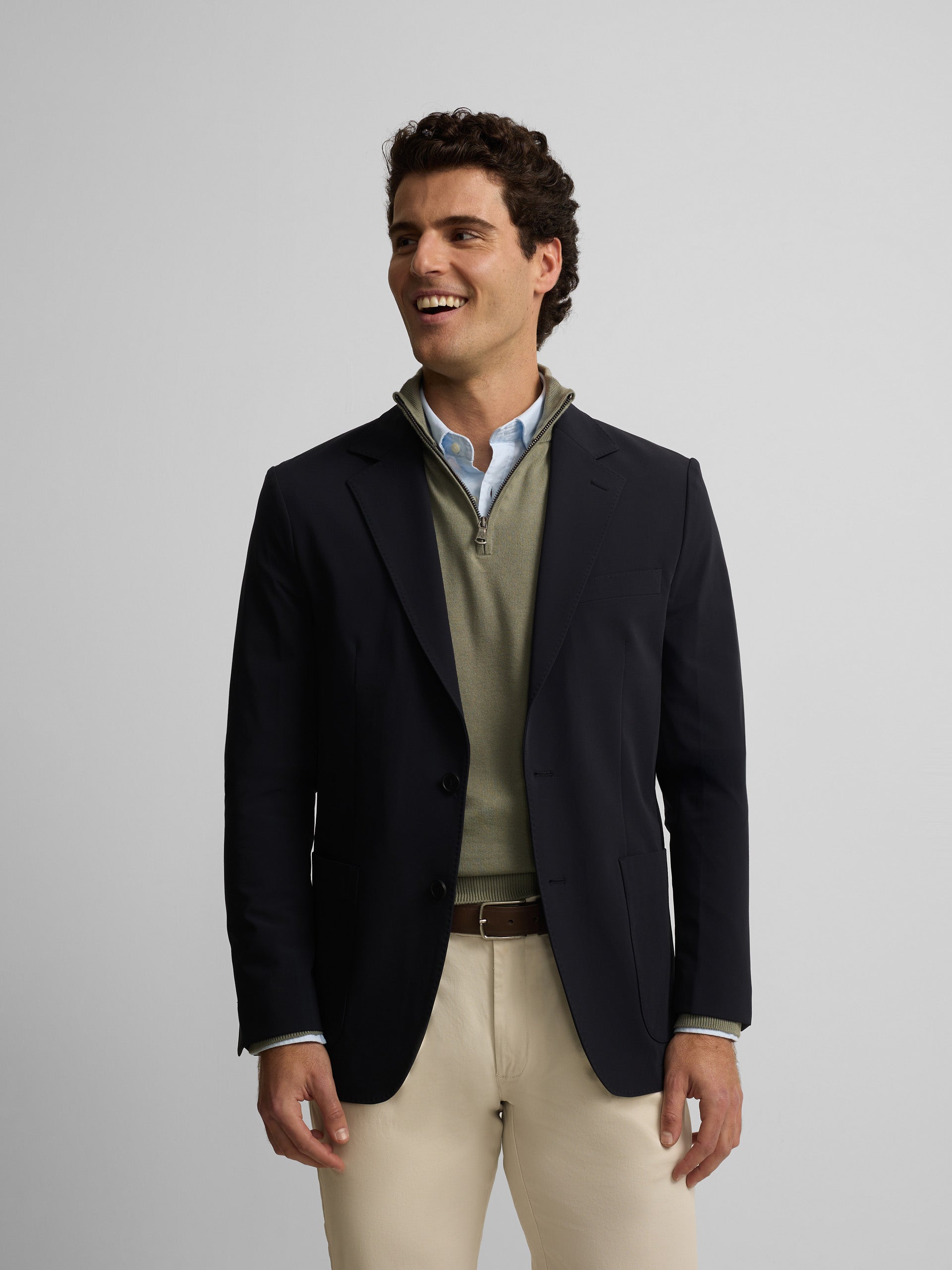 Blazer técnico azul-marinho