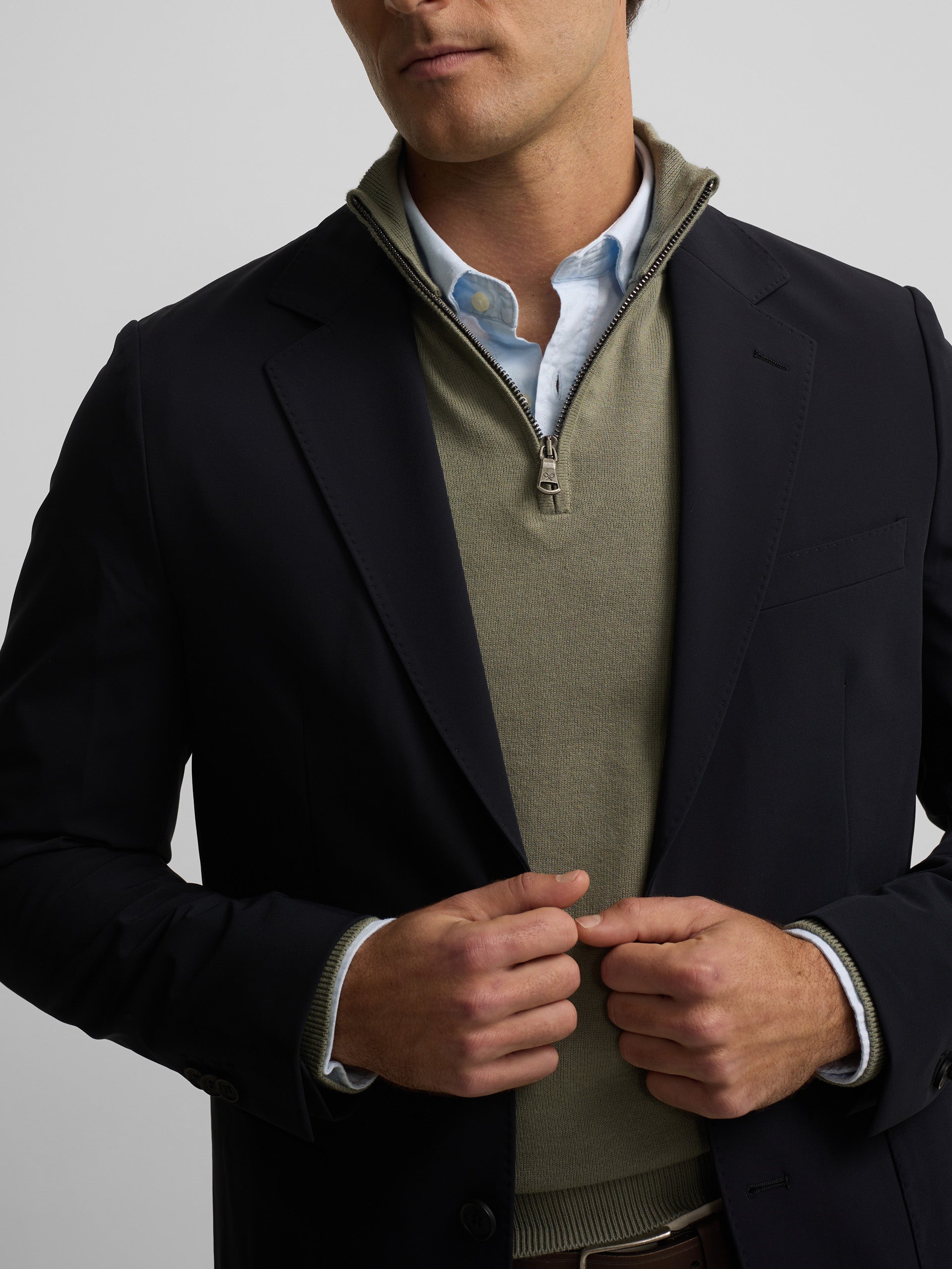 Blazer técnico azul-marinho