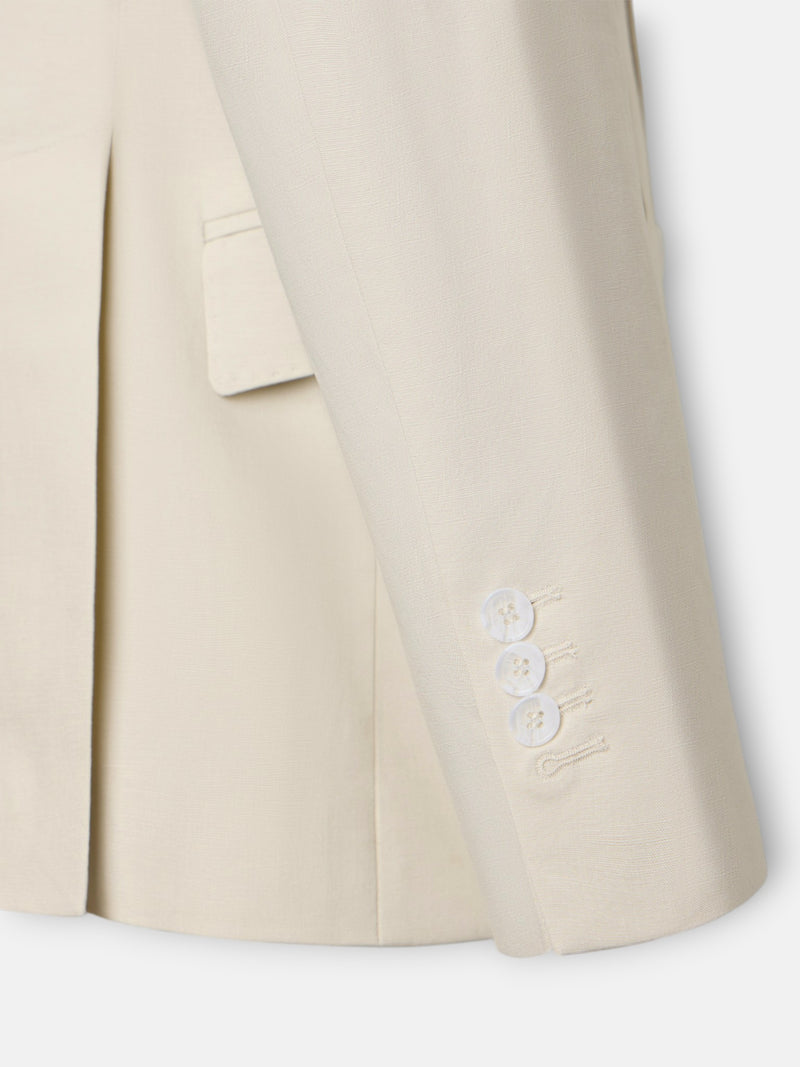 Unique stone linen suit jacket
