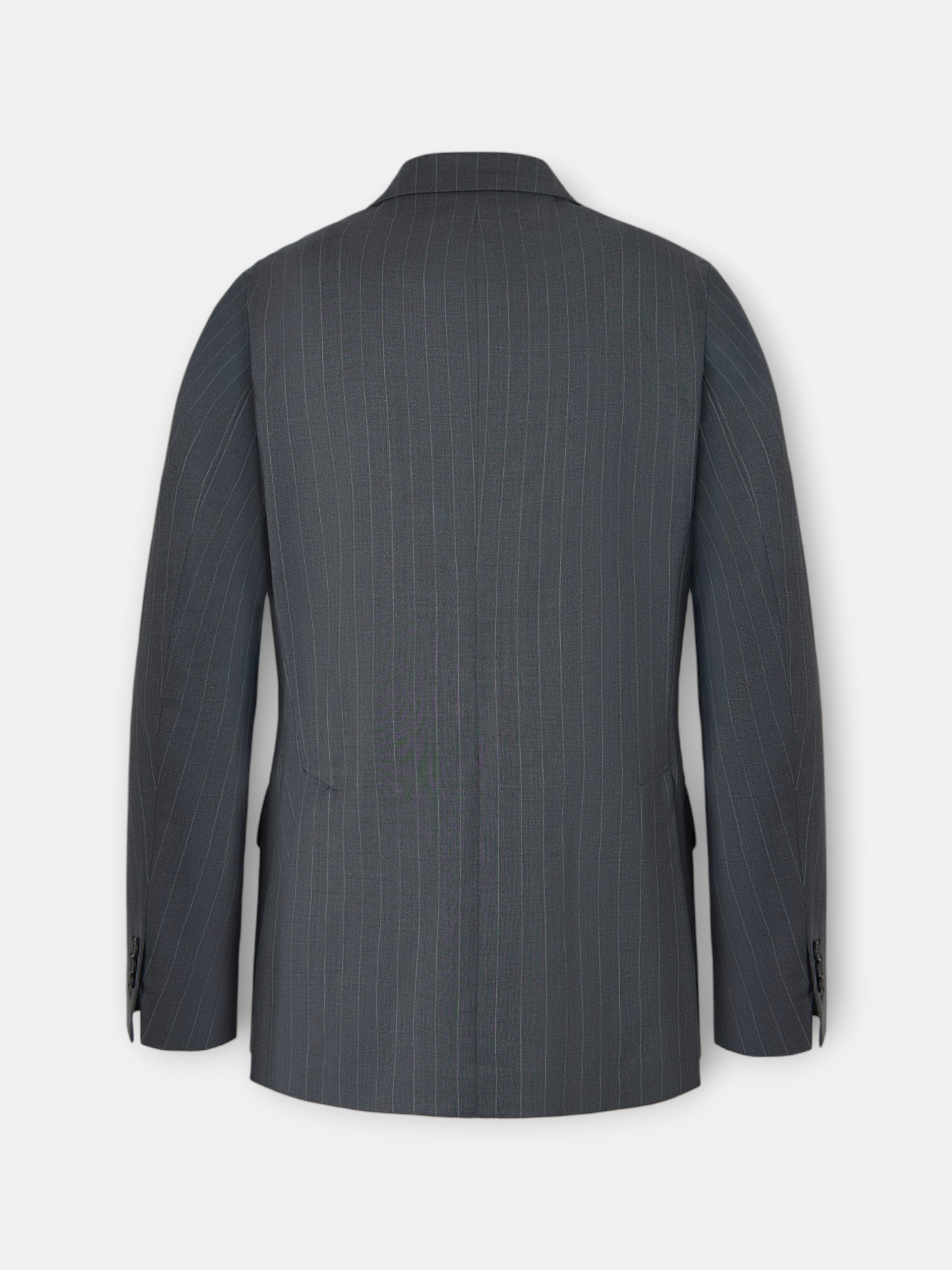 Veste croisée à rayures diplomate grise