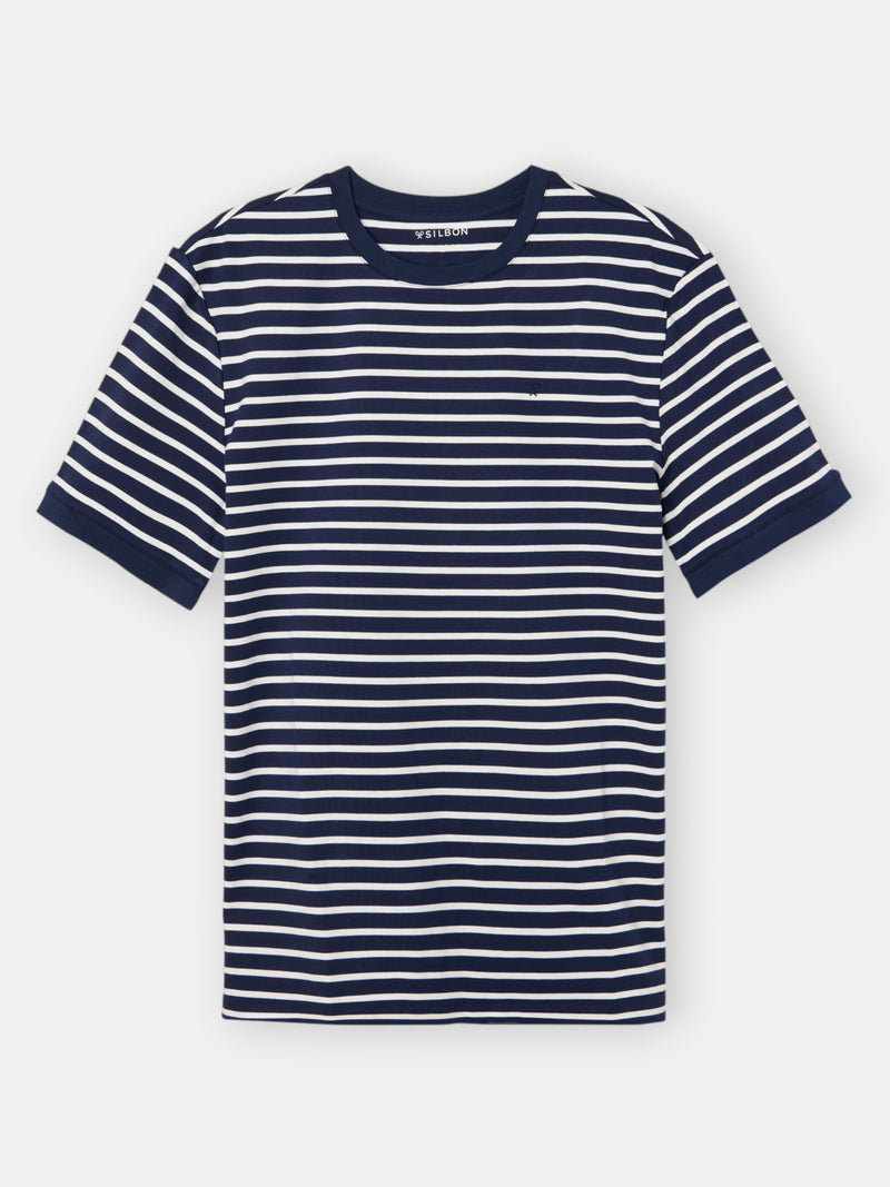 Blue mid-stripe sailor t-shirt