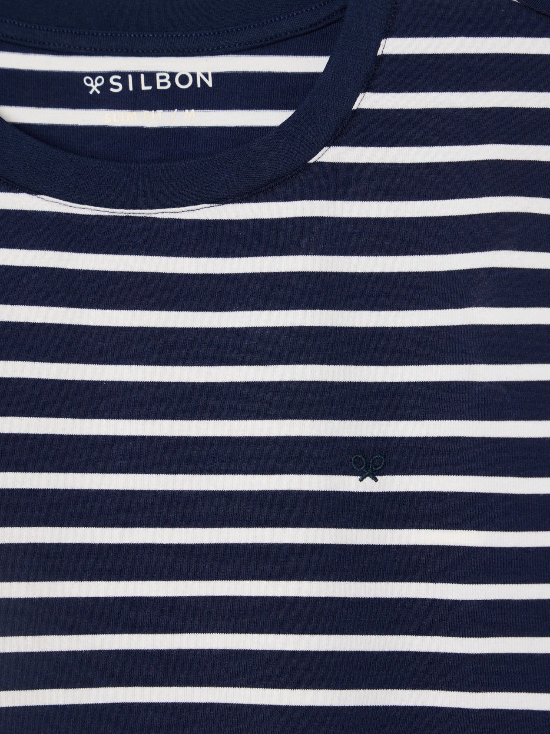 Camiseta marinera raya media azul