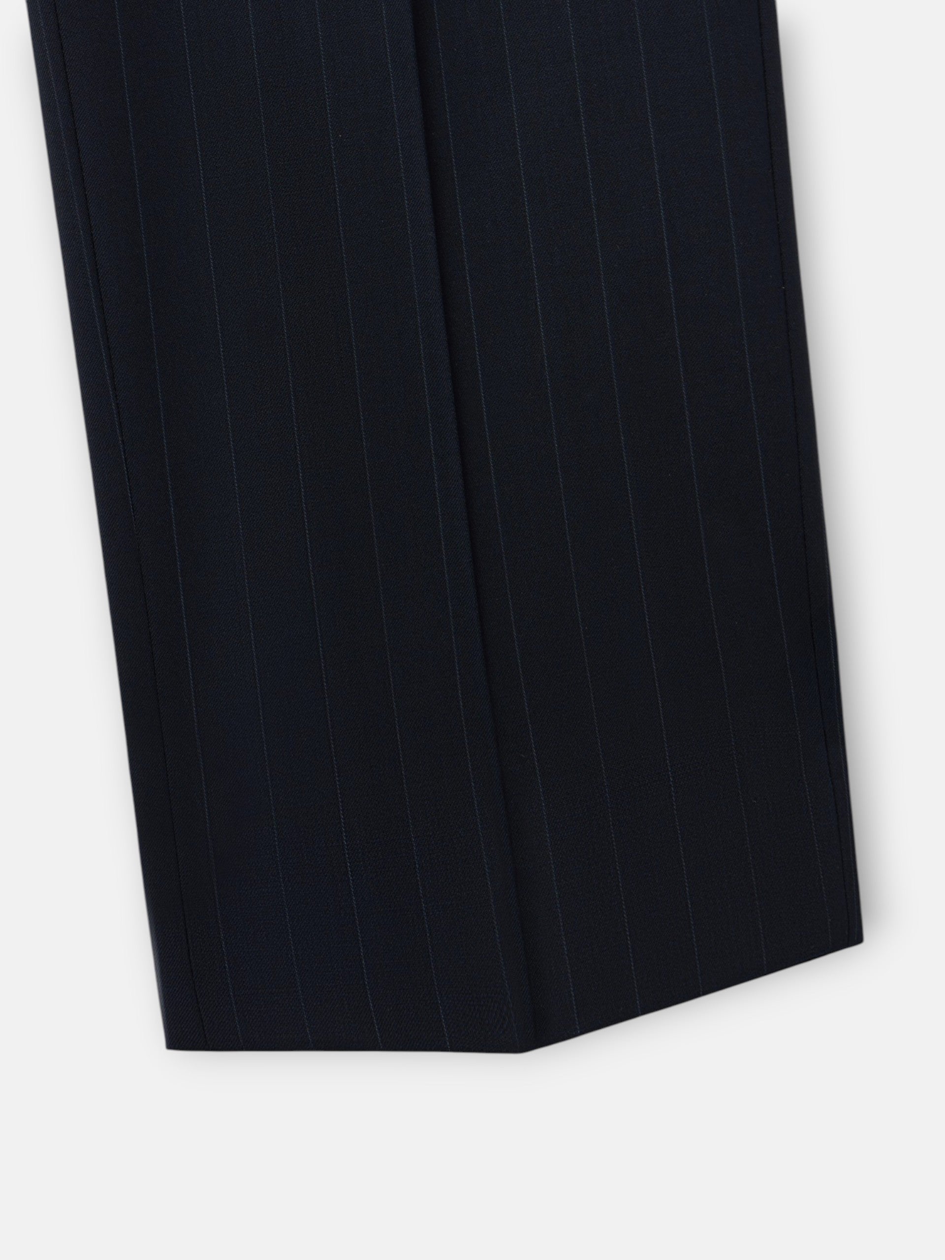 Pantalon de costume bleu marine à fines rayures
