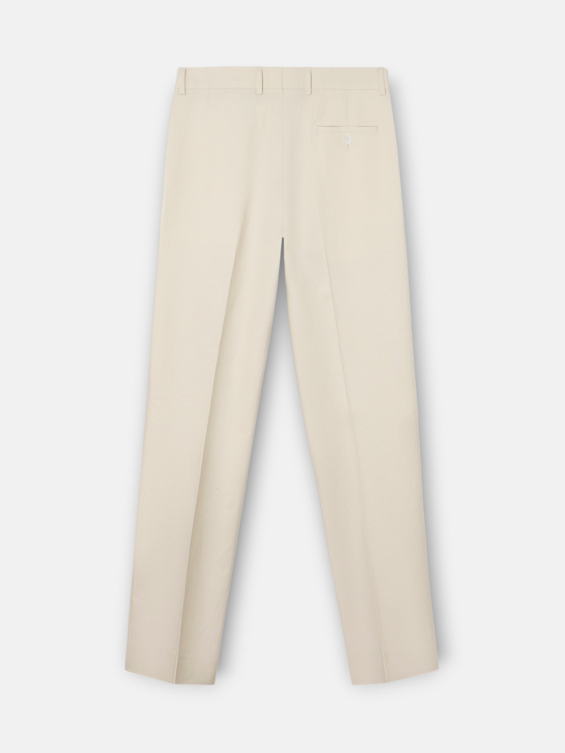 Pantalon de costume en lin unique couleur pierre