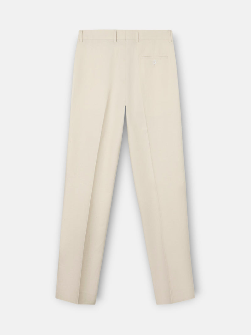 Pantalon de costume unique en lin pierre
