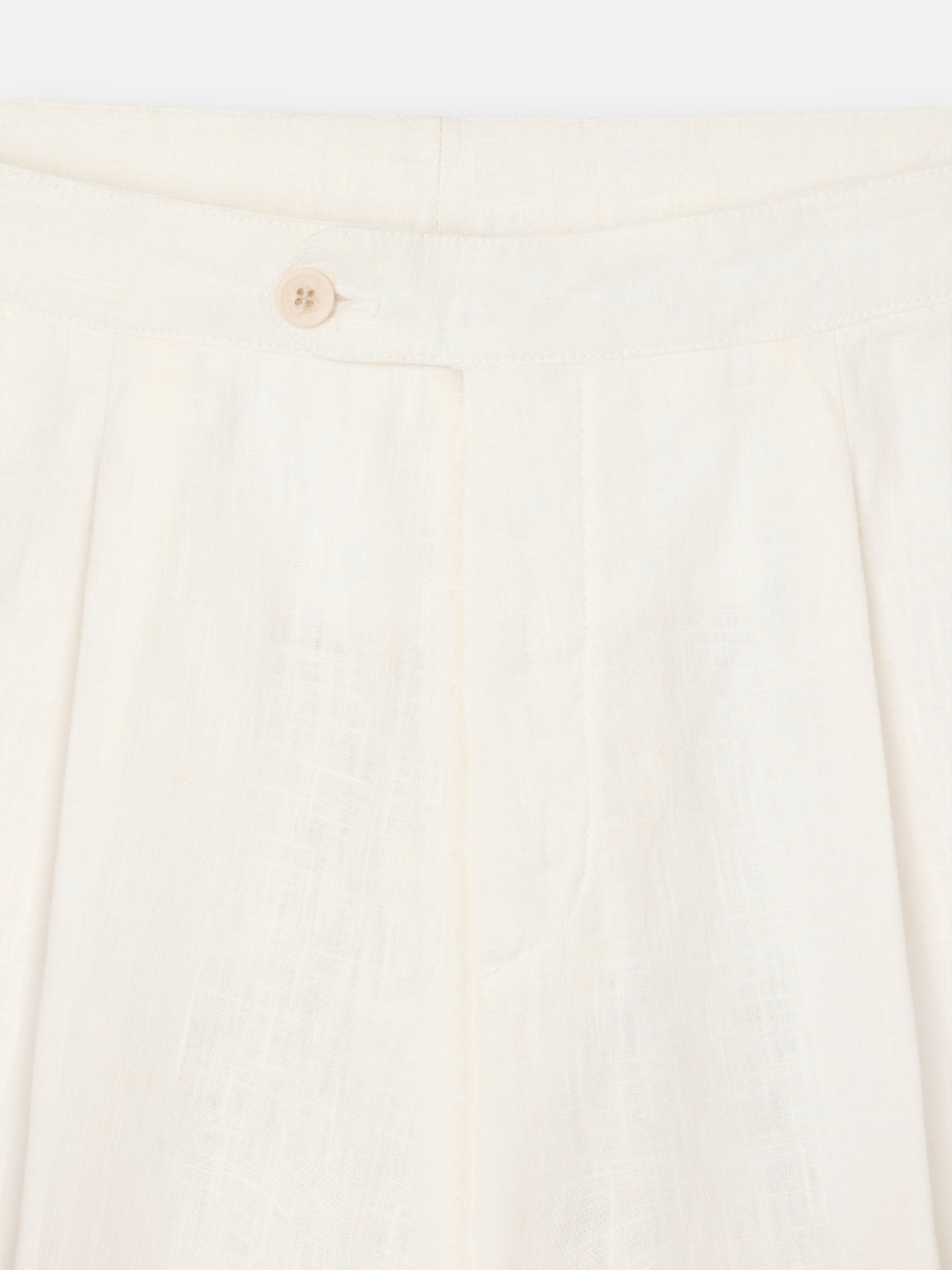 Unique pleated beige dress pants