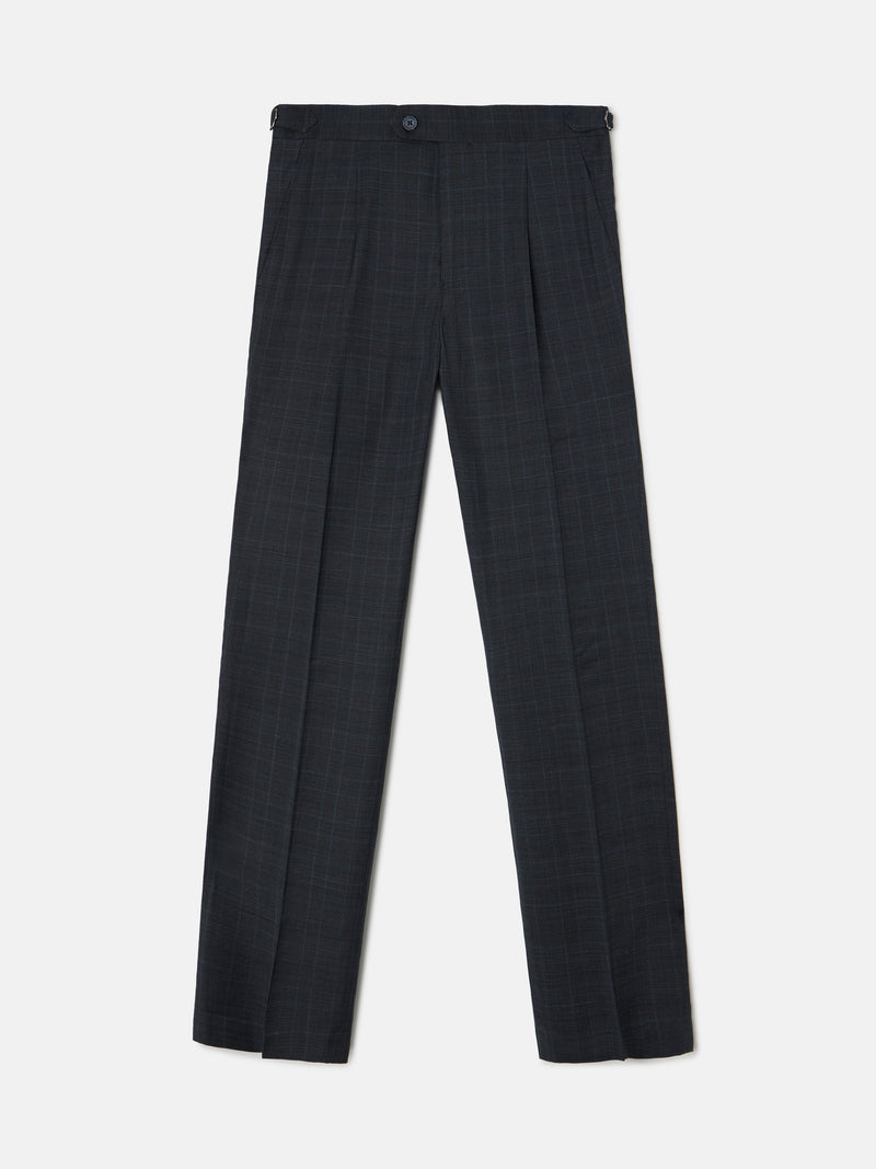 Grey Prince of Wales suit trousers