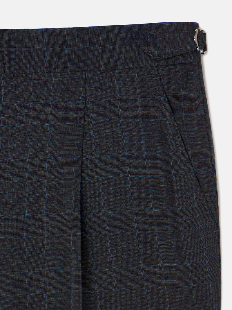 Grey Prince of Wales suit trousers