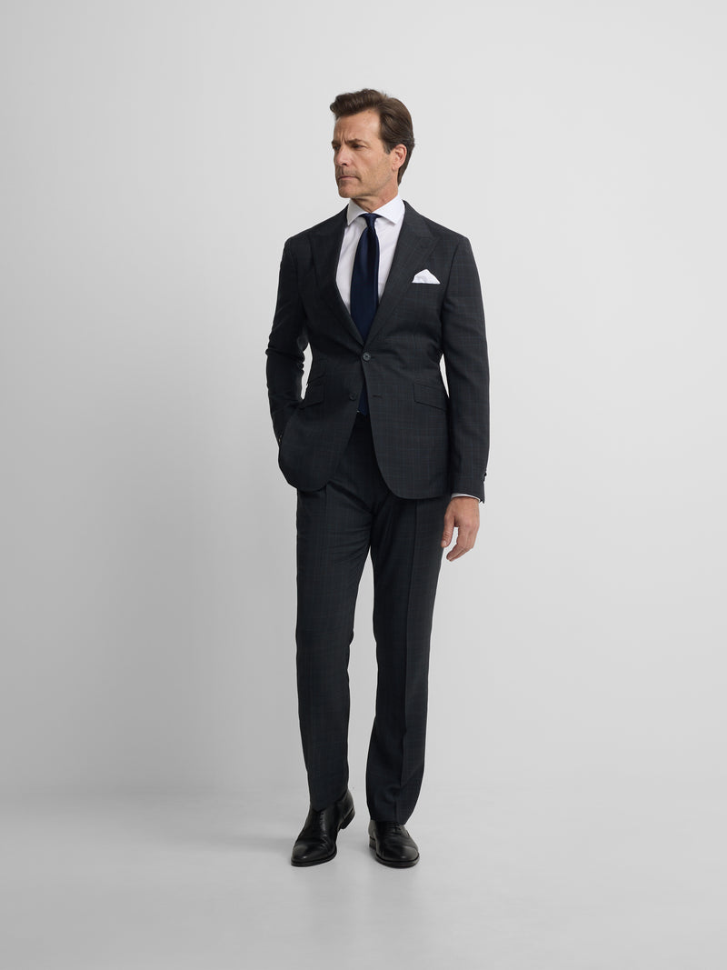 Grey Prince of Wales suit trousers