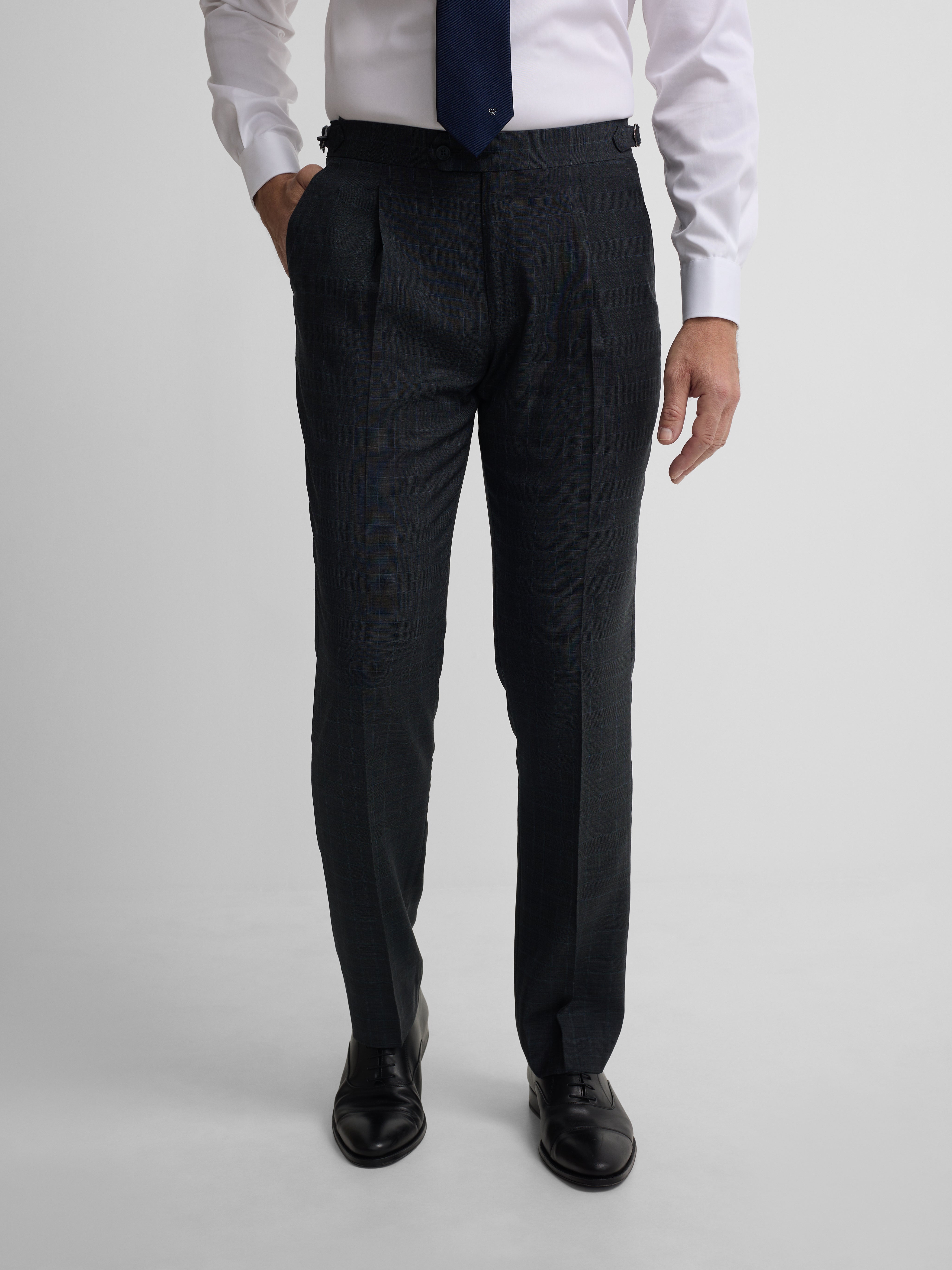 Pantalon traje principe de gales gris