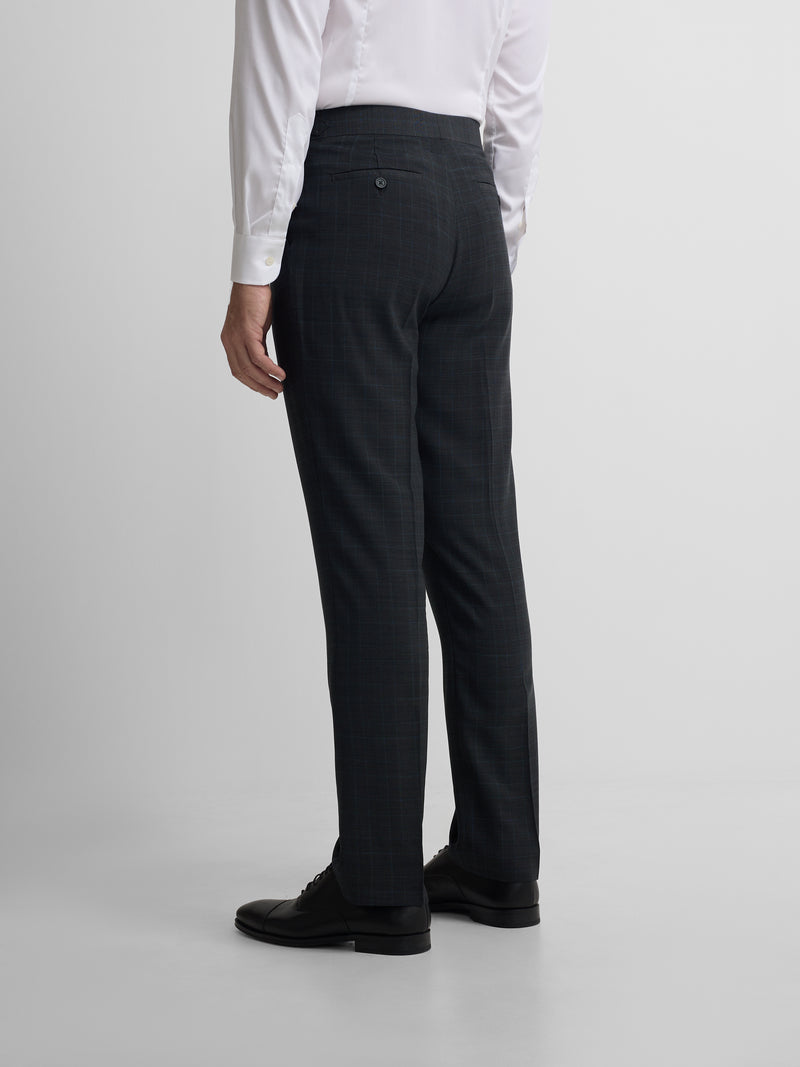 Grey Prince of Wales suit trousers