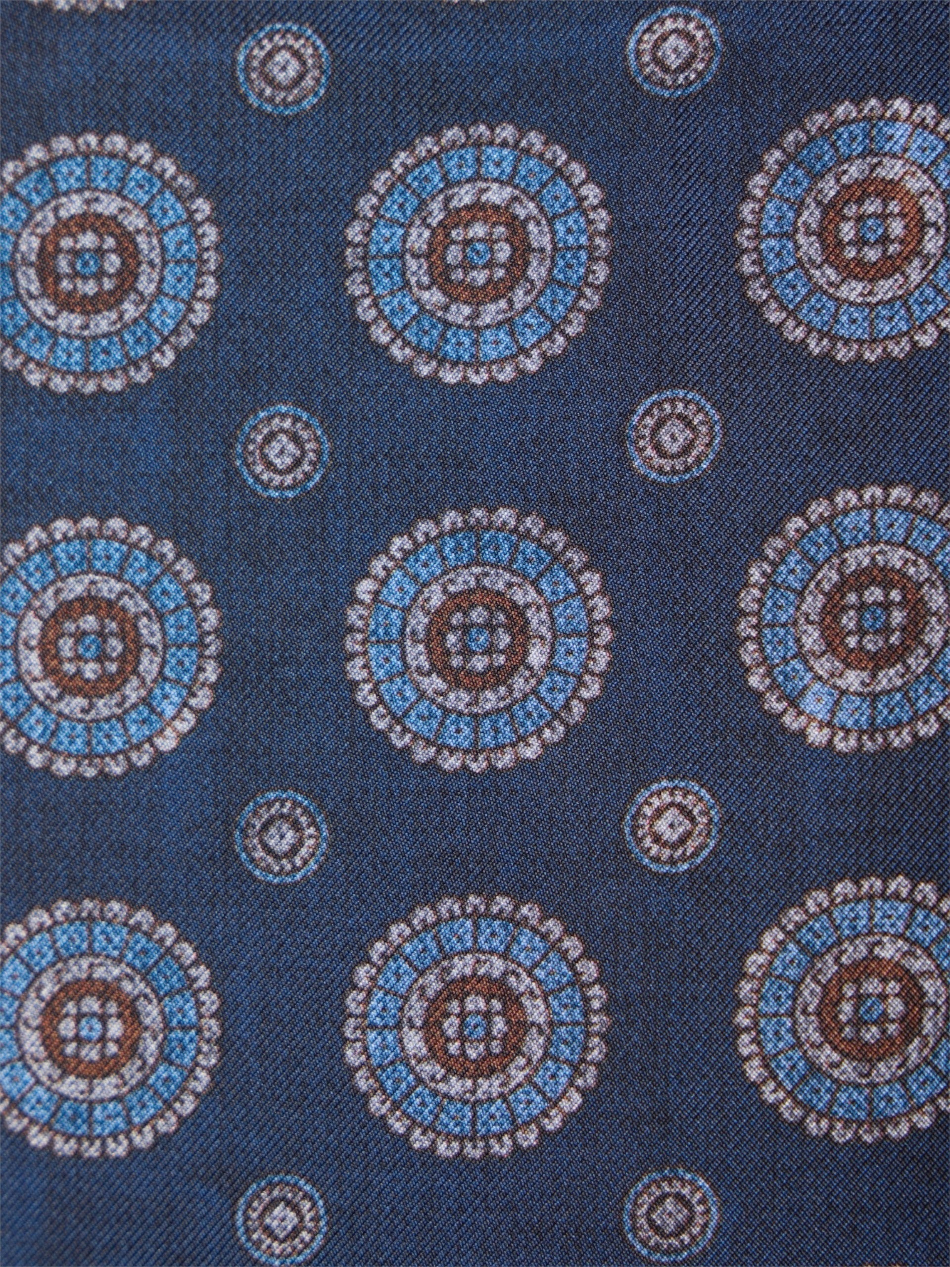 Pañuelo circulos azul marino