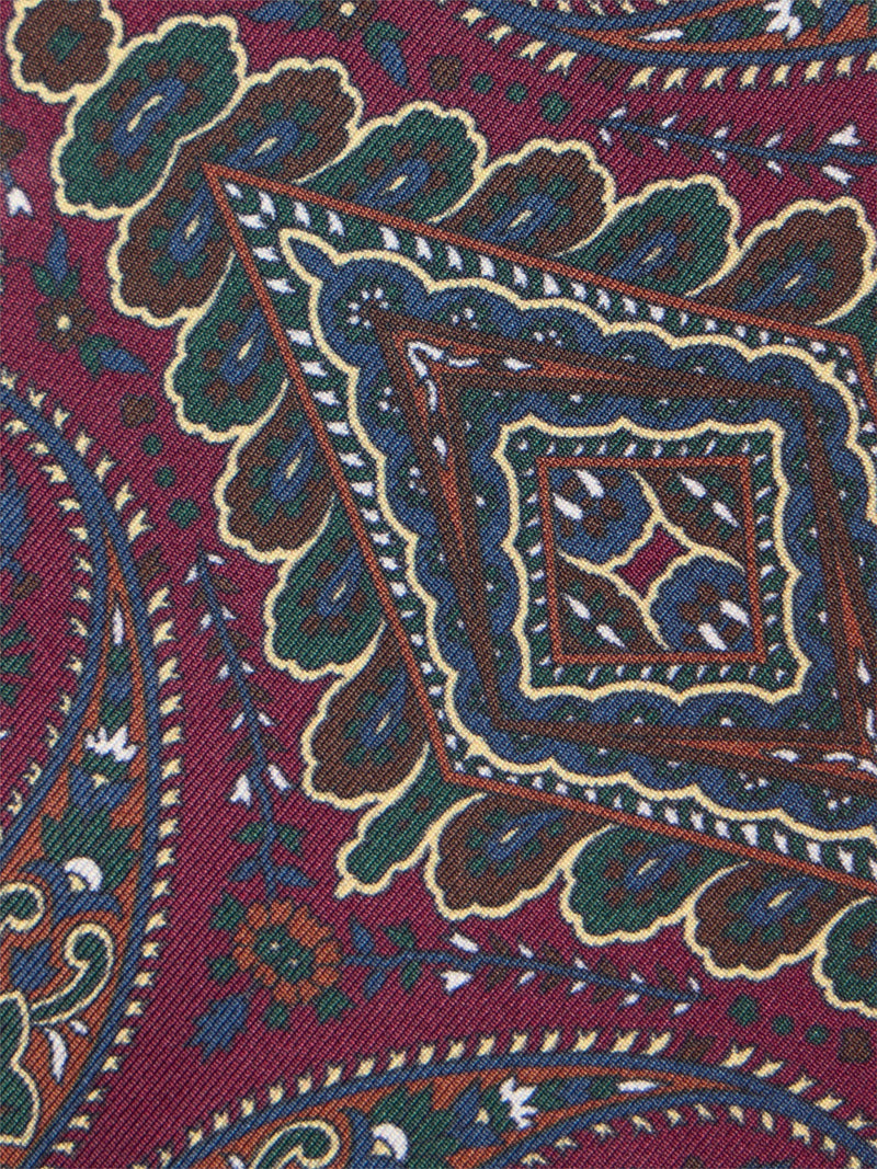 Lenço paisley bordô