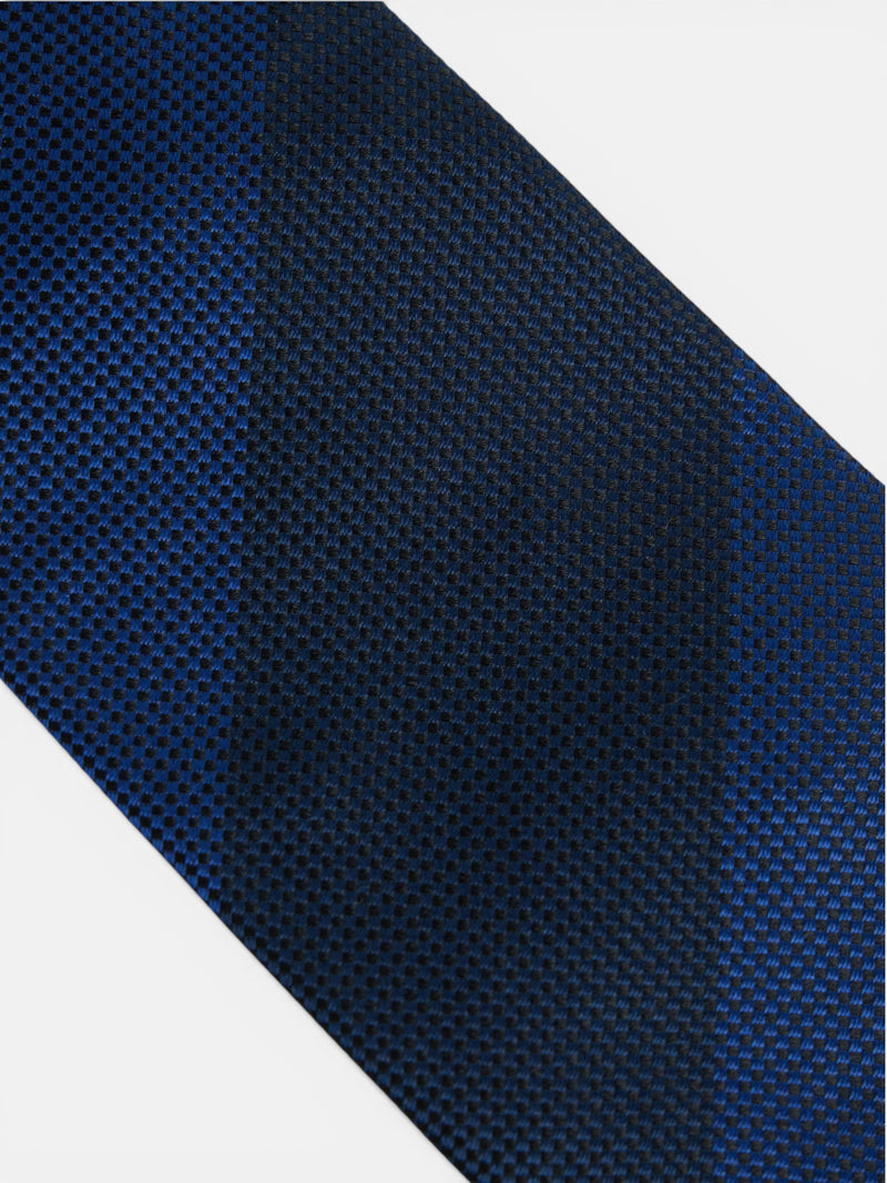 Gravata de riscas regimentais azul-marinho