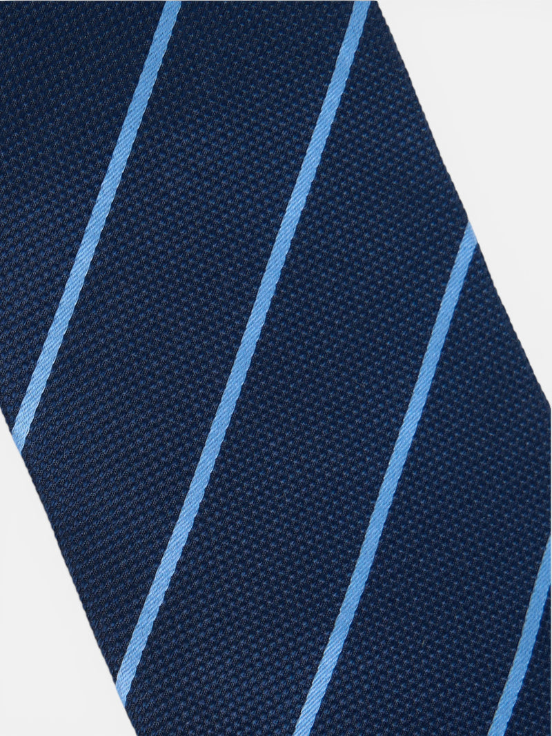 Navy blue mini stripe tie