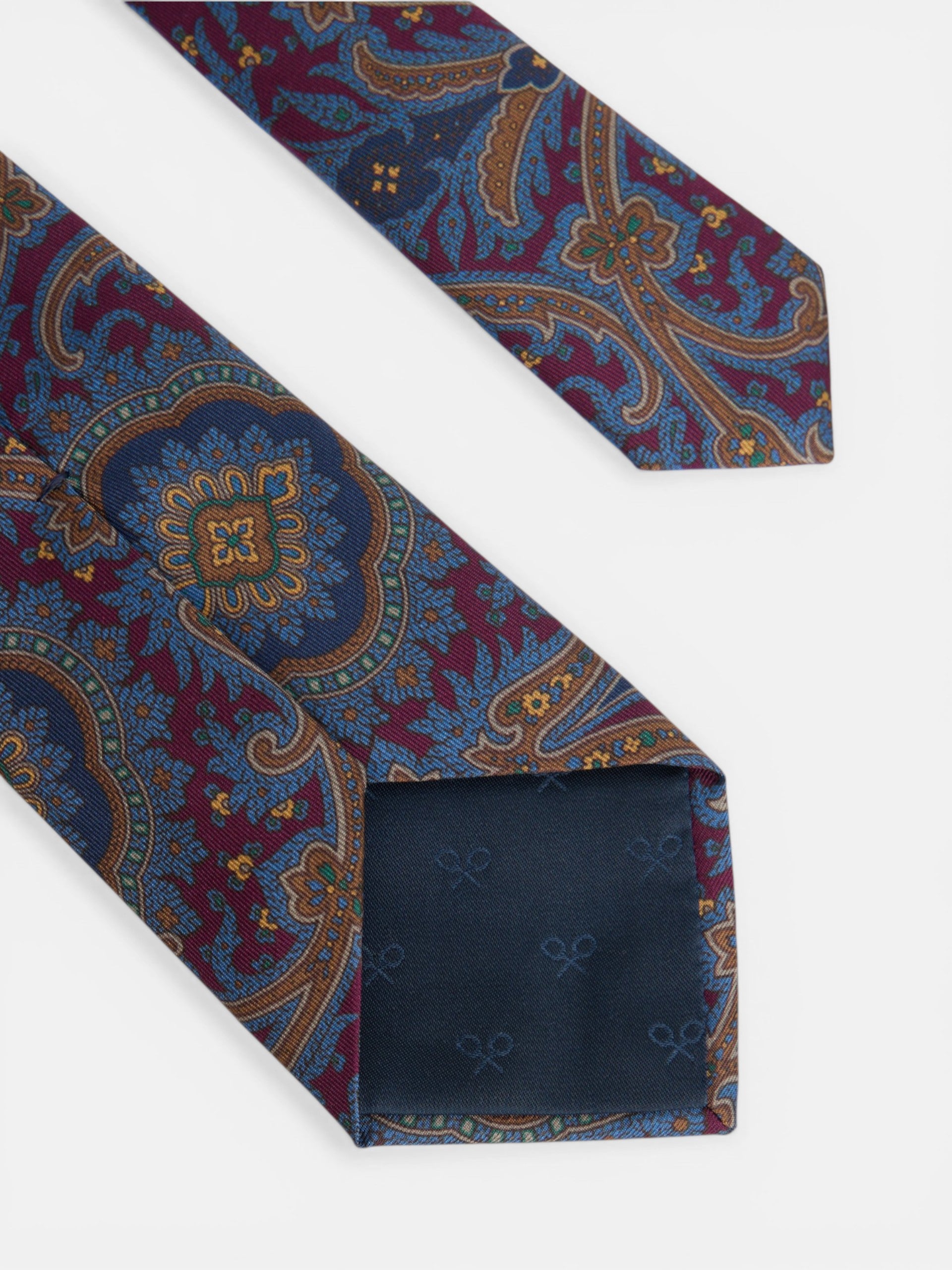 Cravate bordeaux à motifs pasley