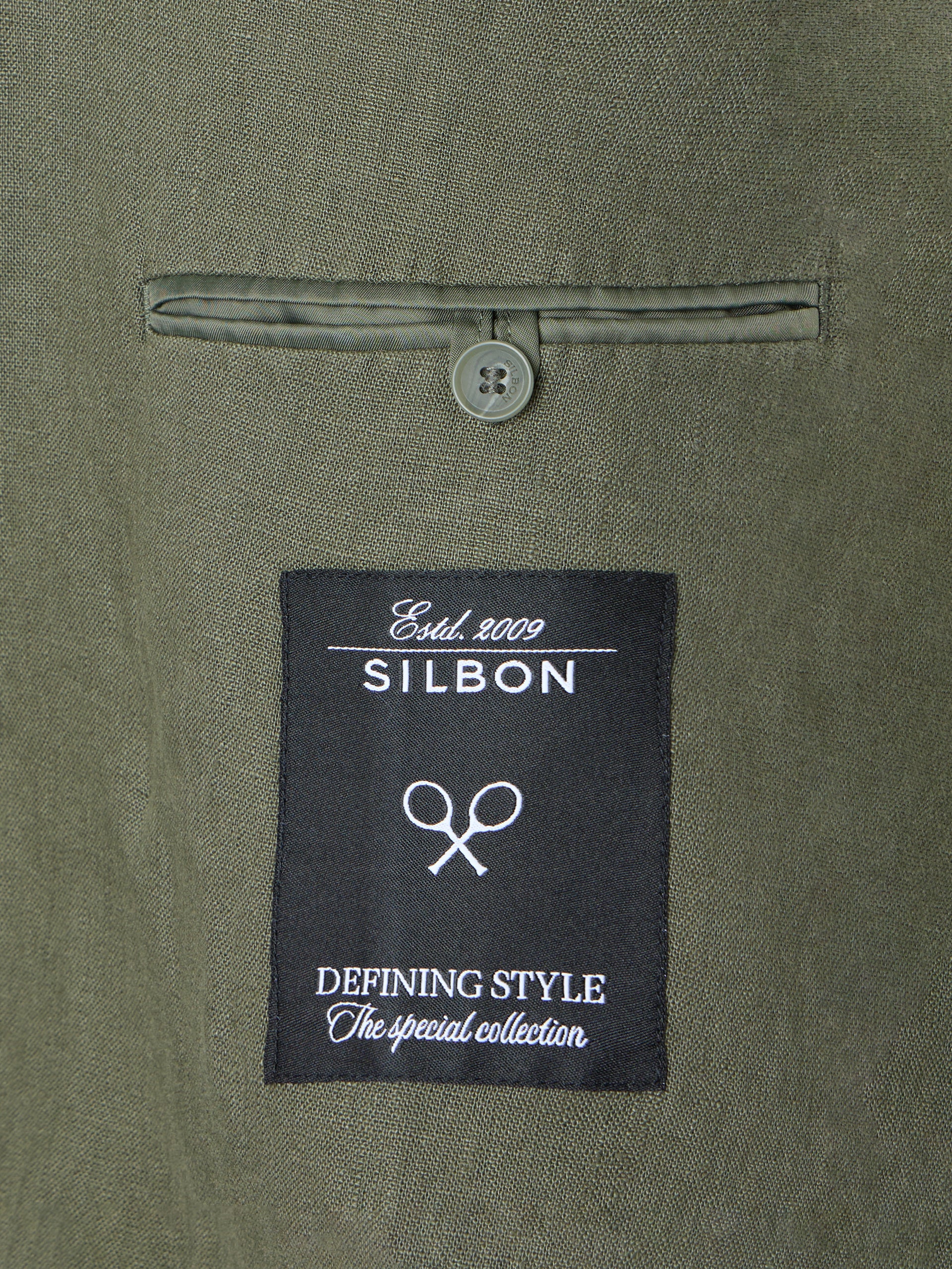 Green comfort double-breasted blazer