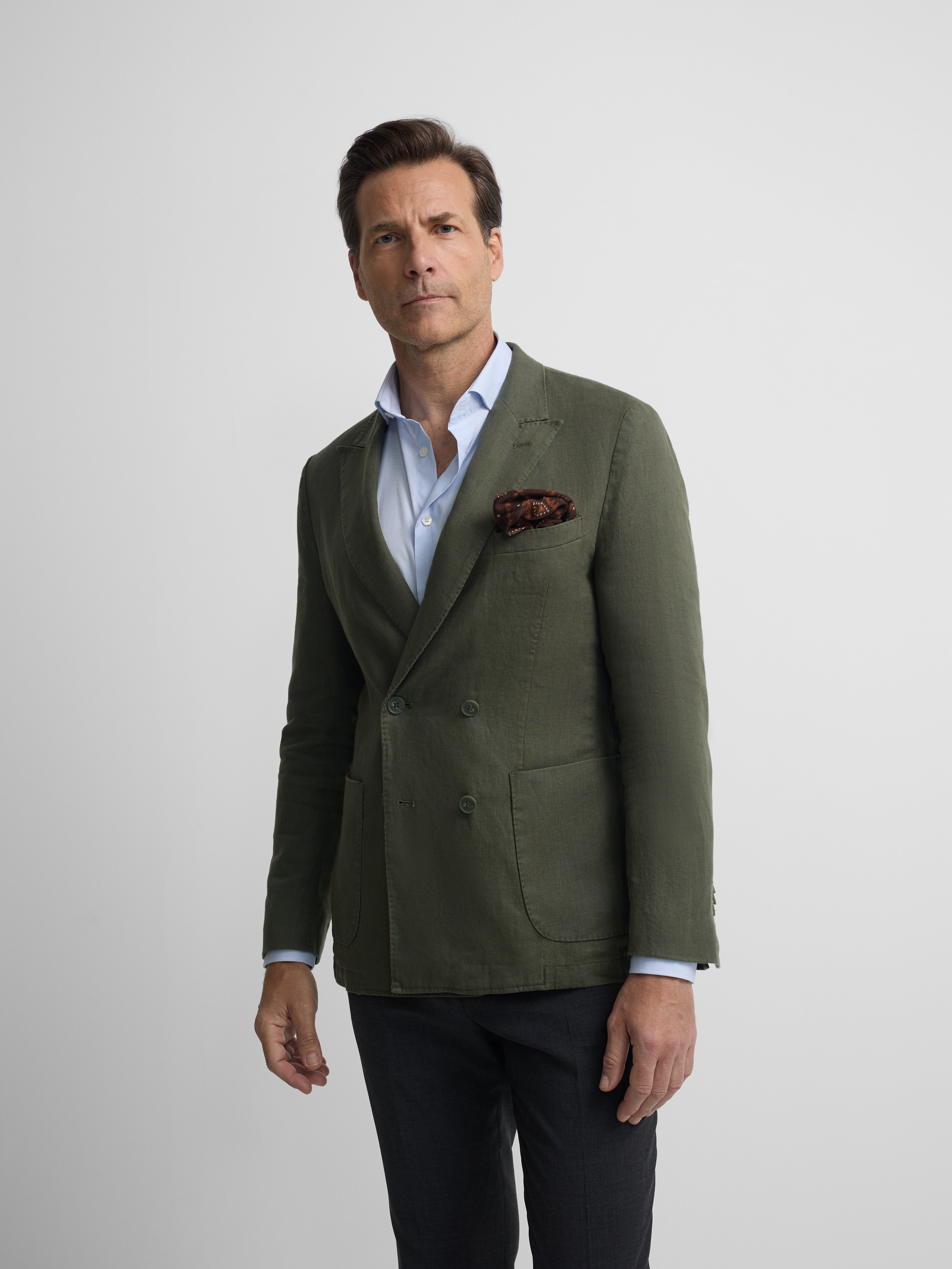 Blazer cruzado comfort verde