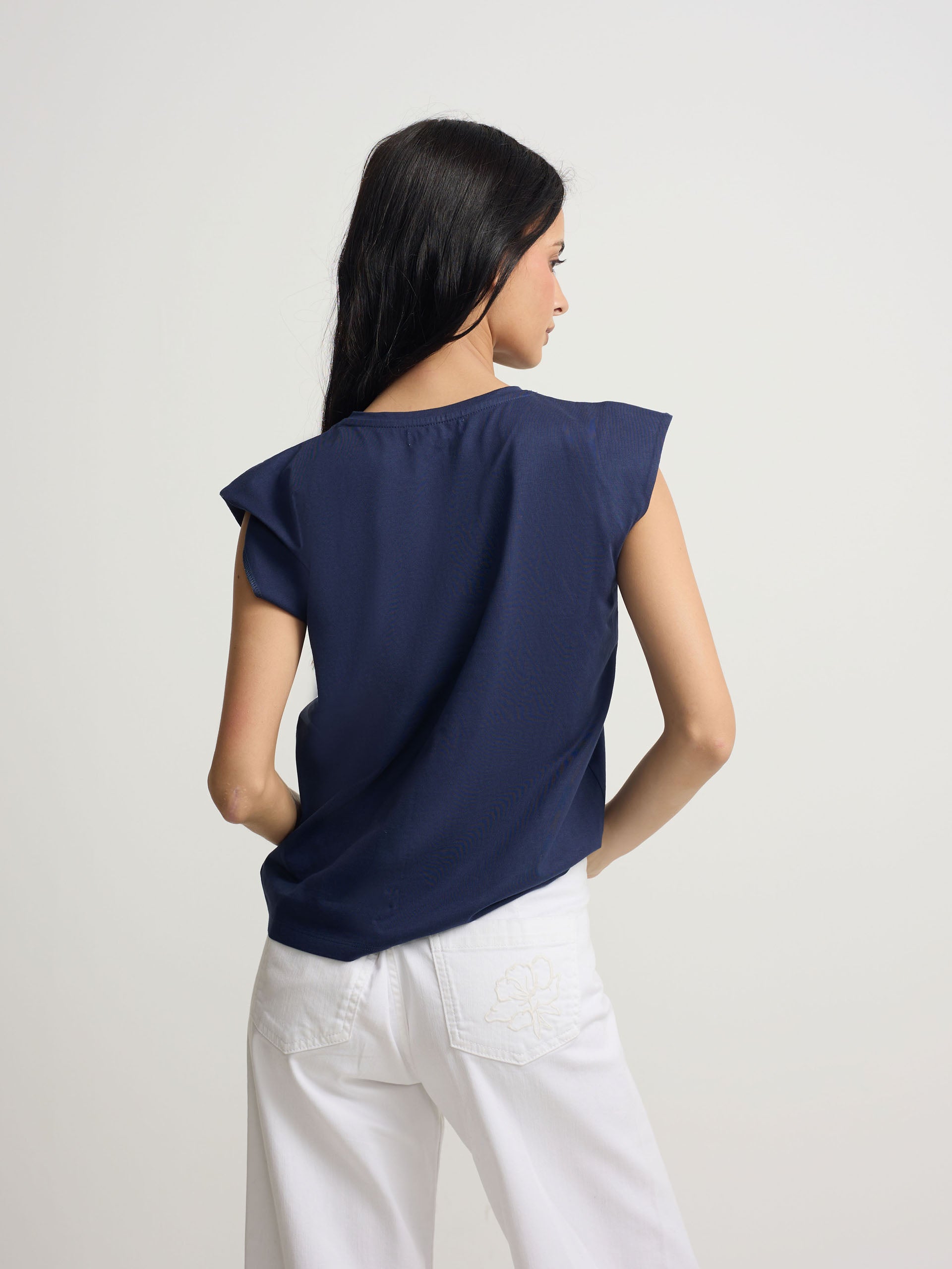 Women's blue sun t-shirt