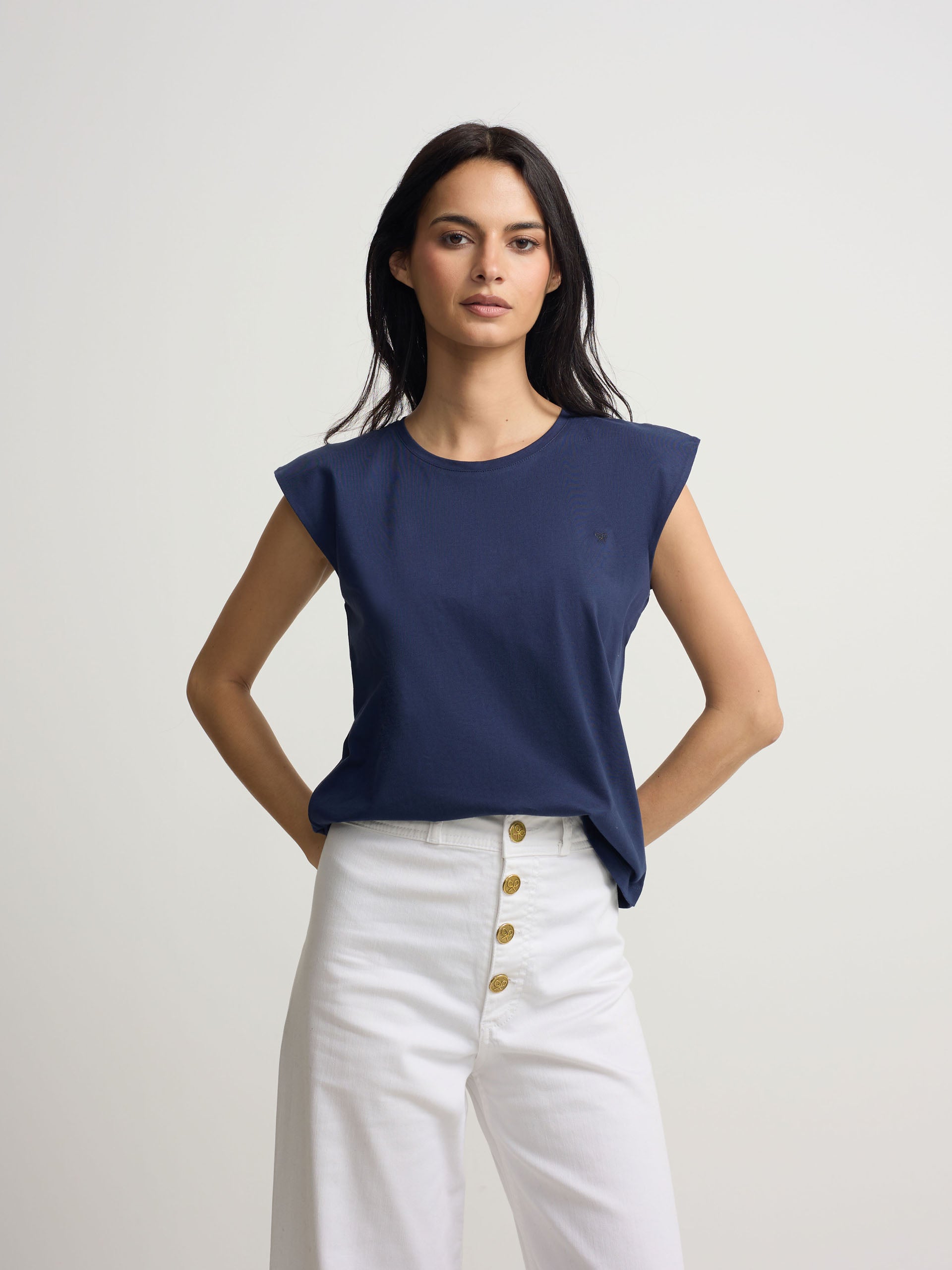 Women's blue sun t-shirt