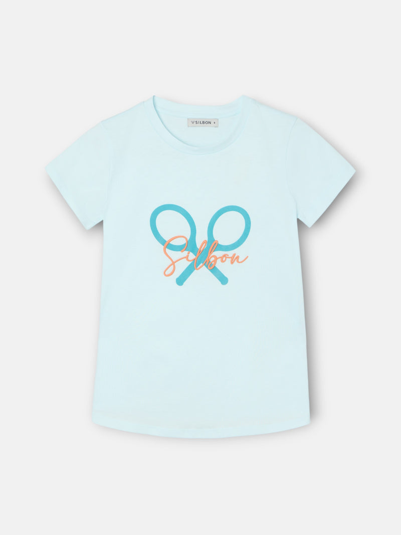 Camiseta woman clasica raqueta verde