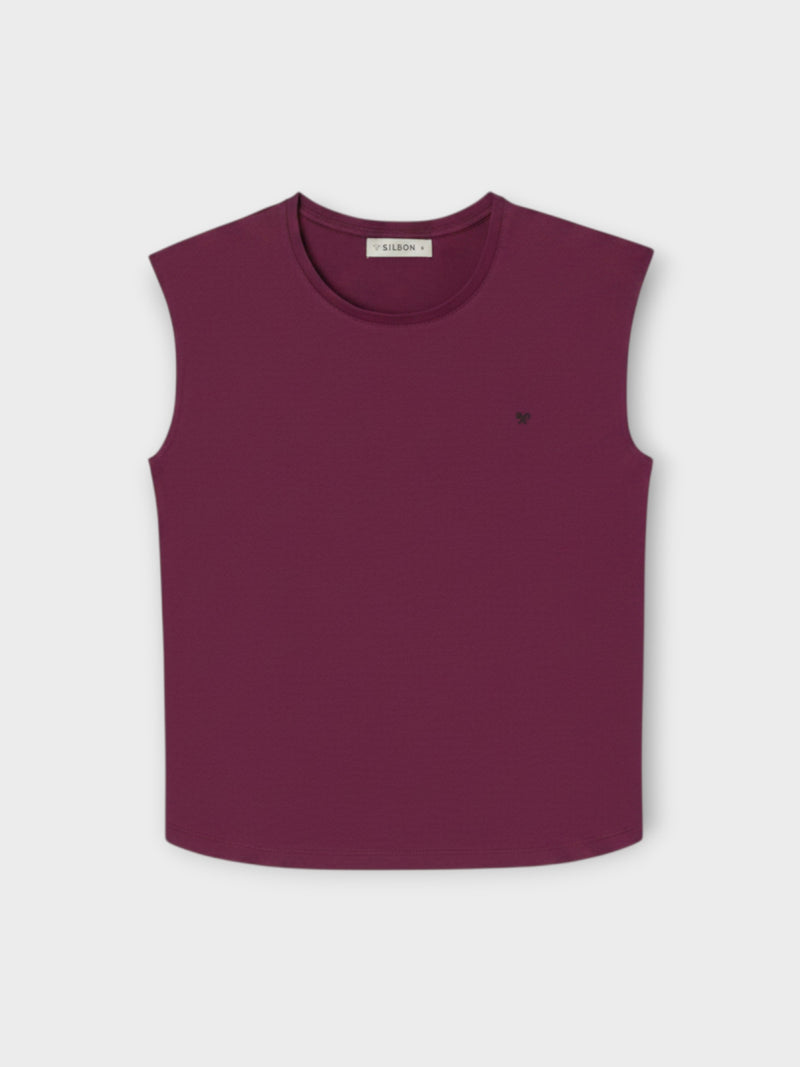 T-shirt mulher sun bordô
