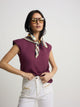 T-shirt femme soleil bordeaux