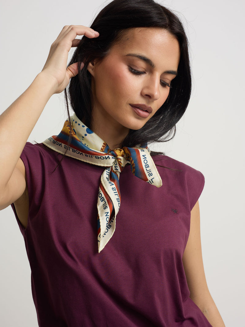 T-shirt mulher sun bordô