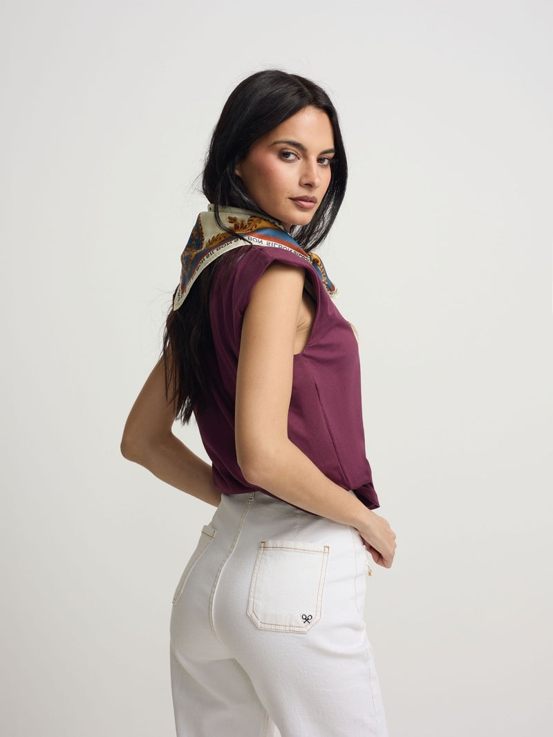 T-shirt mulher sun bordô