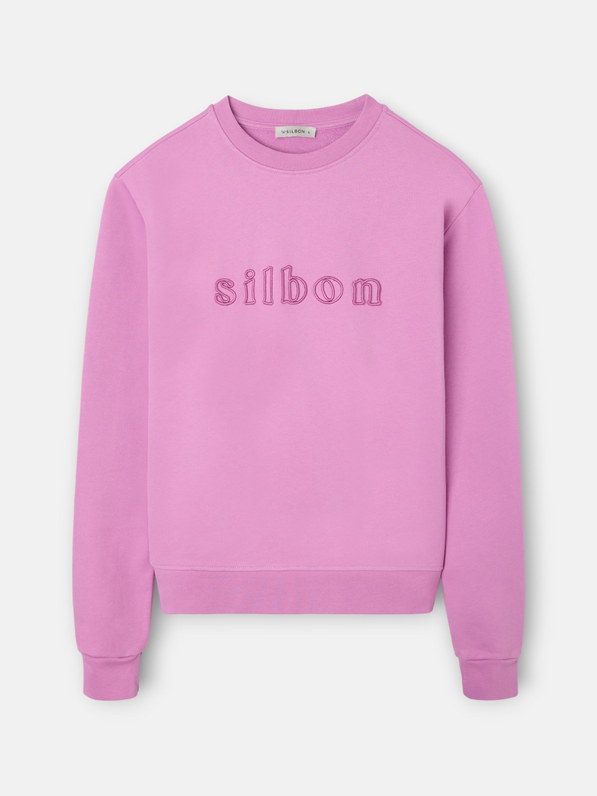 Sweatshirt mulher bordado silbon roxa