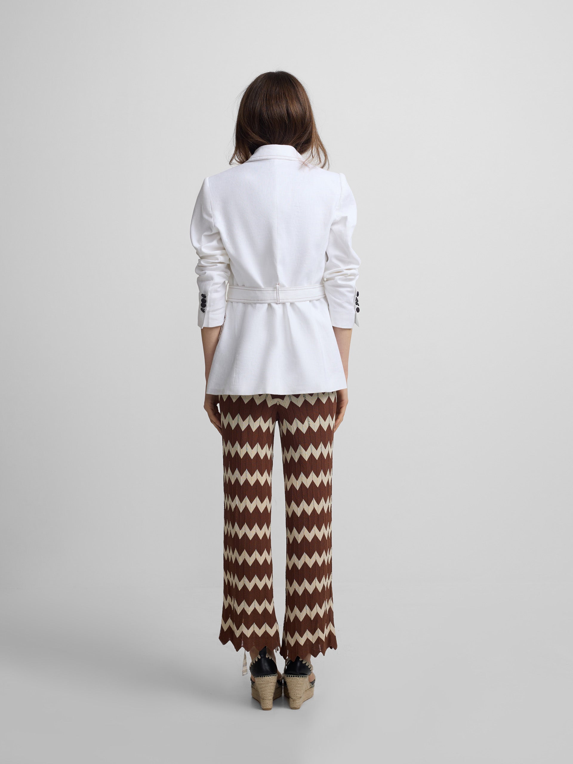 Sahariana bolsos detalhes cru