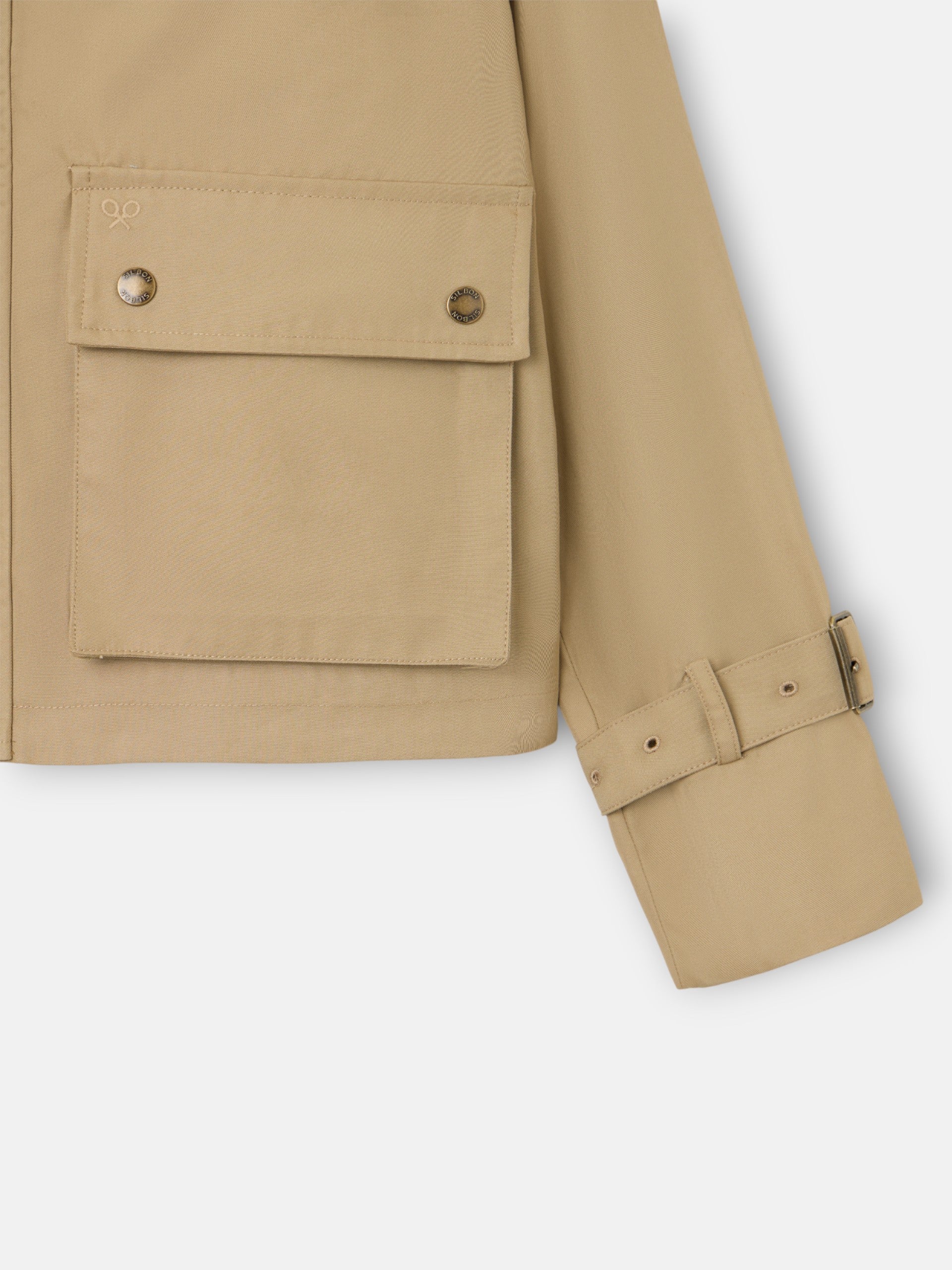 Parka corta capa marron