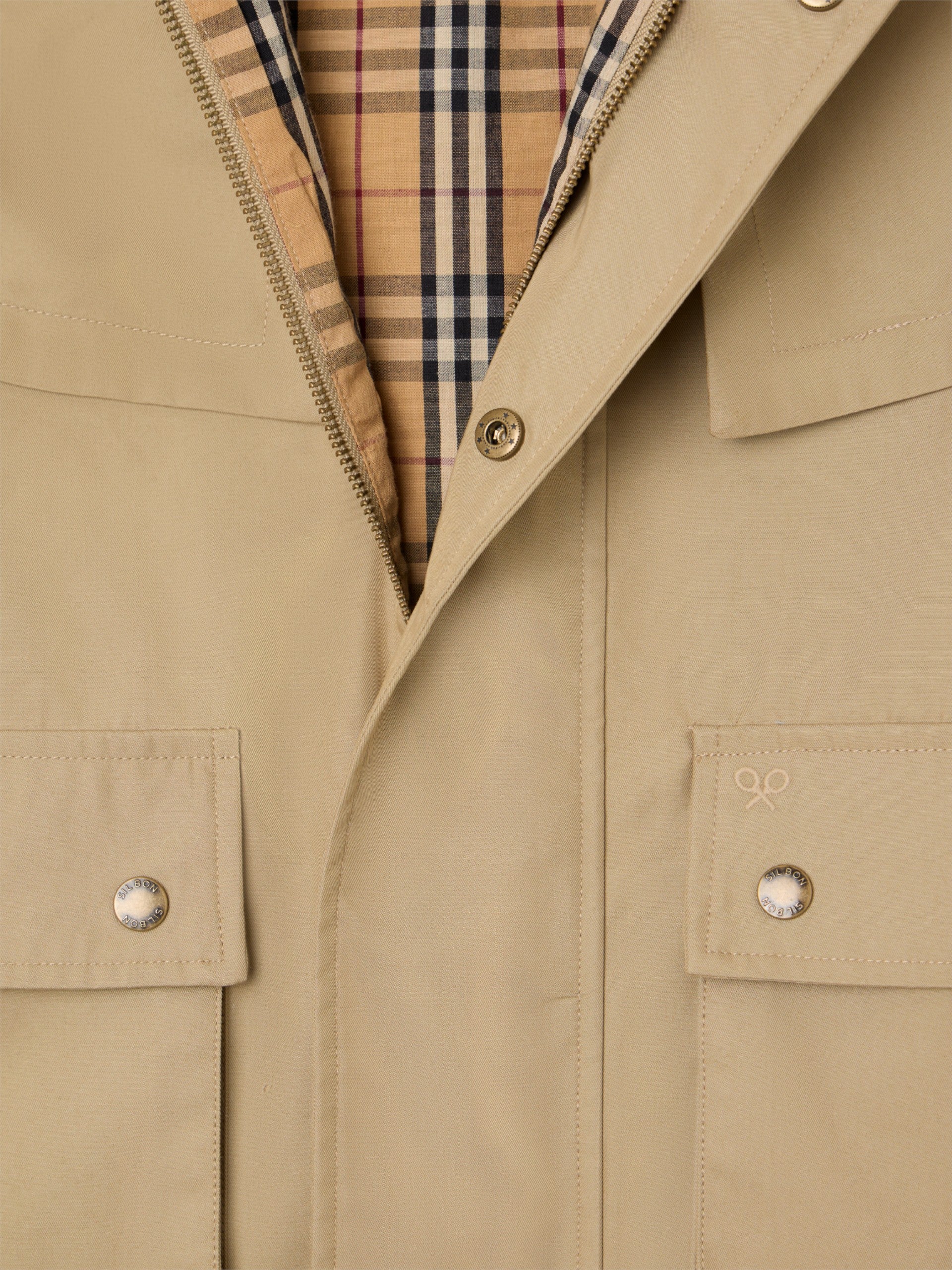 Parka corta capa marron