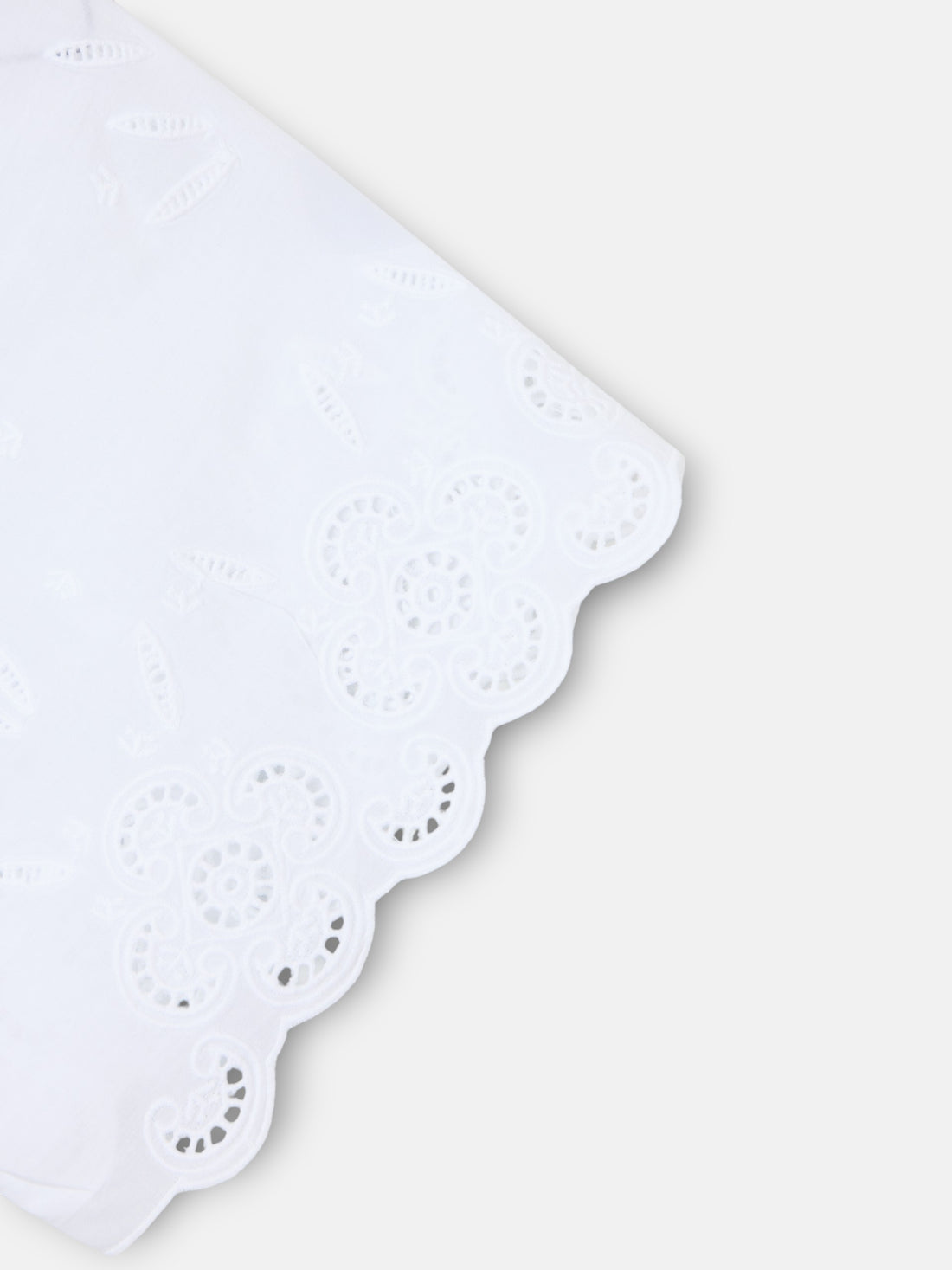T-shirt femme à volants brodés blanche